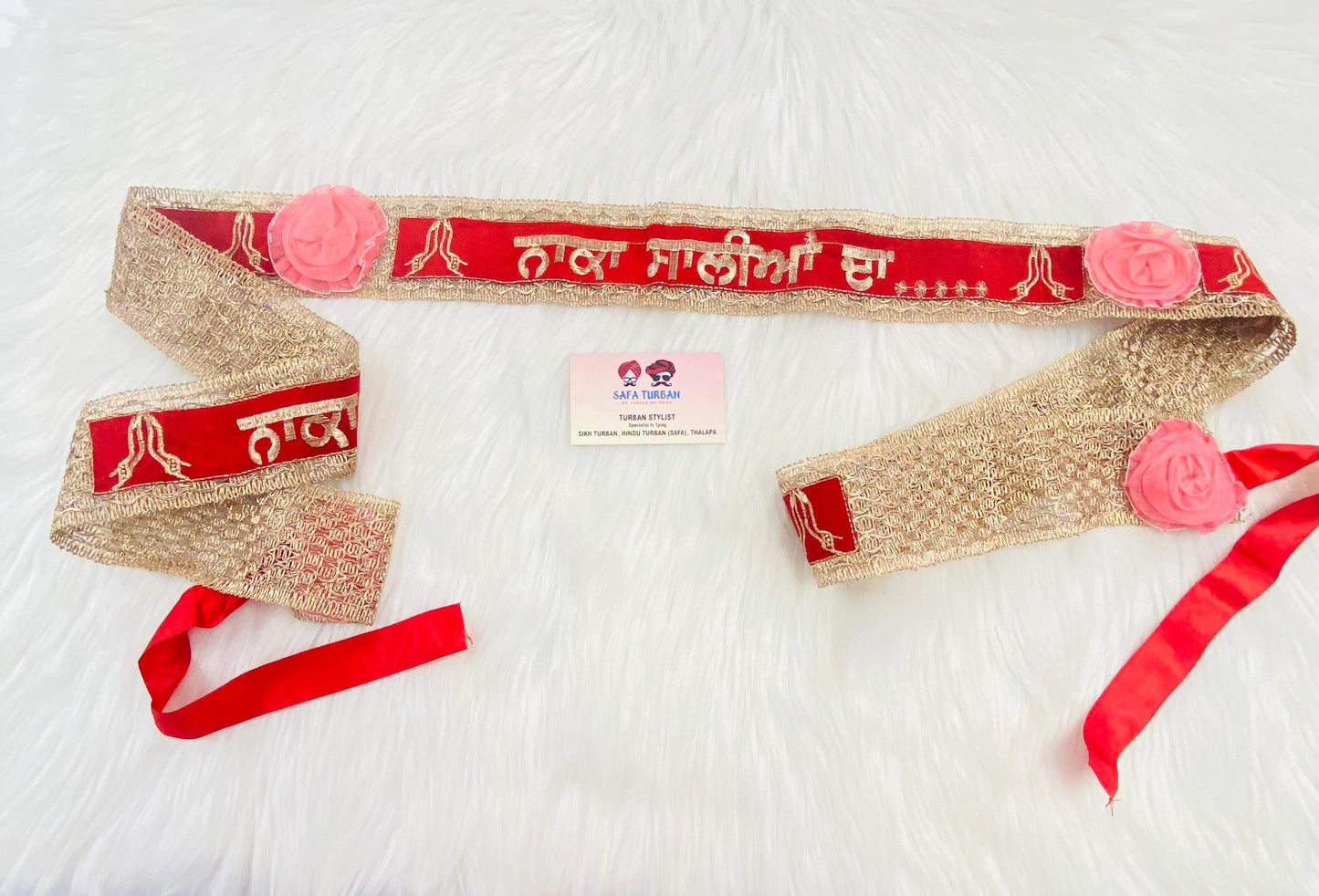 2.5 Meters Custom Wedding Entry Ribbon "Naka saliyan da” II Indian Groom/Bride II  Indian Wedding Ribbon Cutting Ceremony