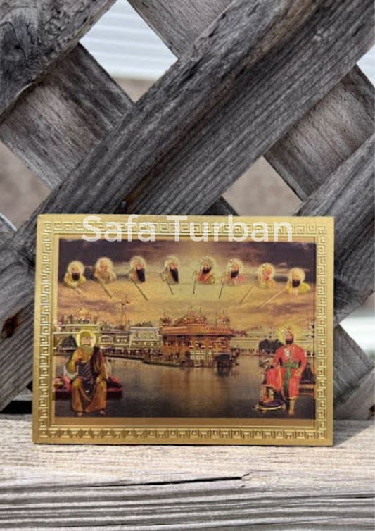 Sikh Golden Temple Fridge Magnet Souvenir- Souvenir-Golden Temple and 10 Sikh Guru Sahib Ji