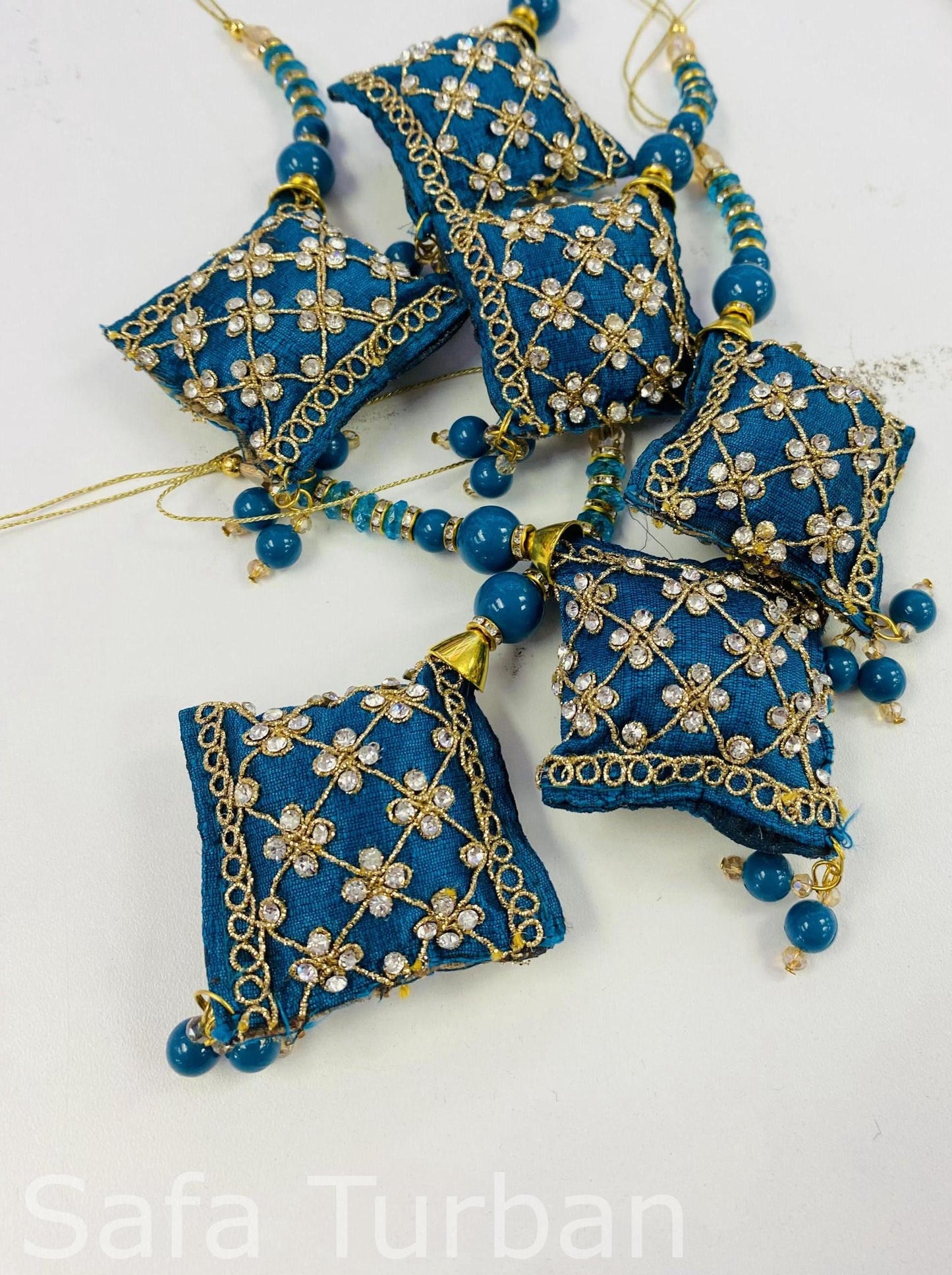 Fashion Handmade Latkan, Stylish Heavy Long for Lehenga, Hanging Latkan for Lehenga, Handmade Pillow Shaped latkan (Sold per Pair)