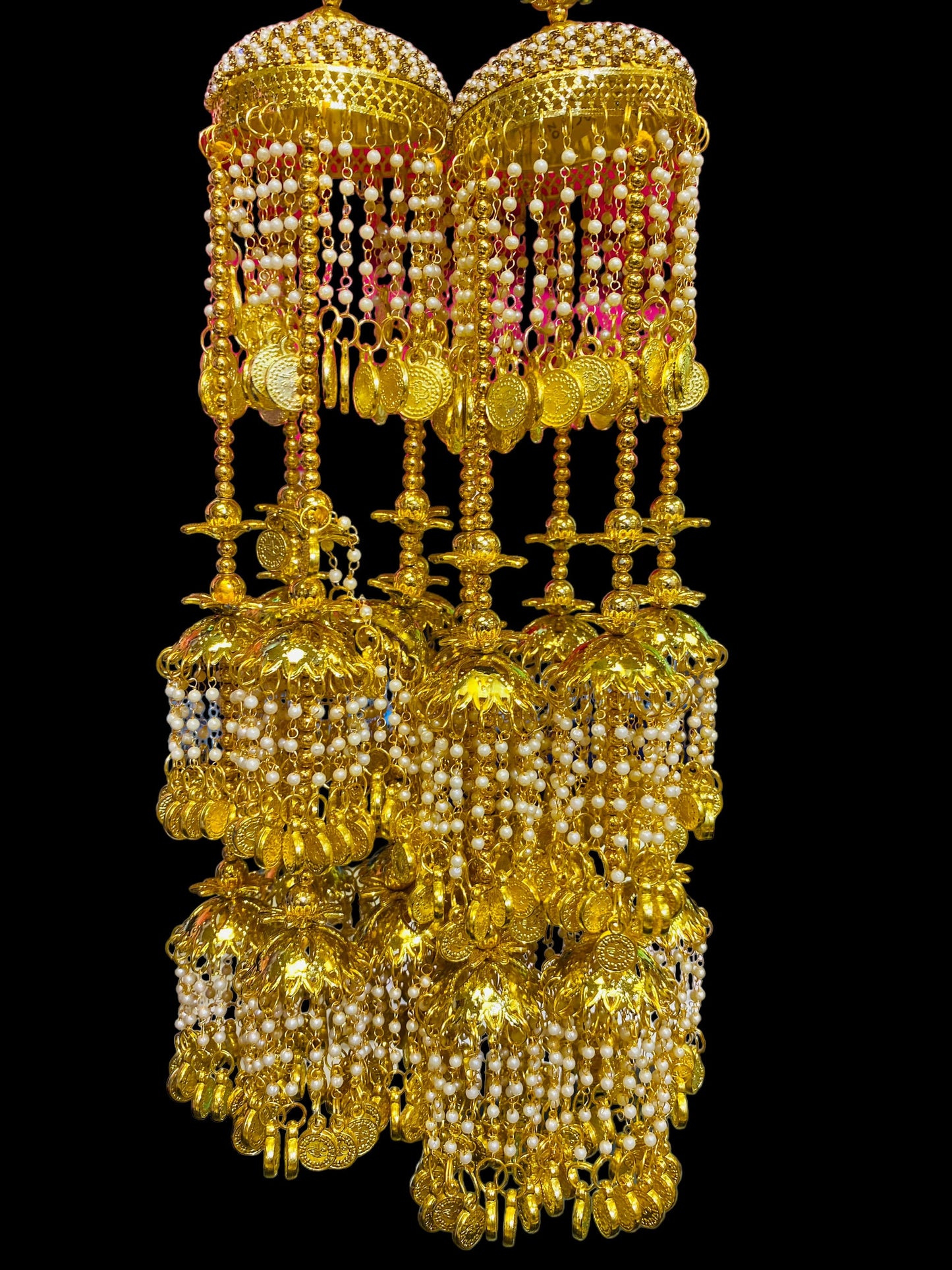 Beautiful Bridal Kaleera Traditional Embossed Big Size Kaliras for Bride & Women Hand Hanging Kalera(sold as pair)