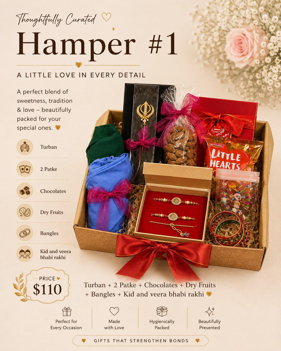 Premium Rakhi gift hamper with turban