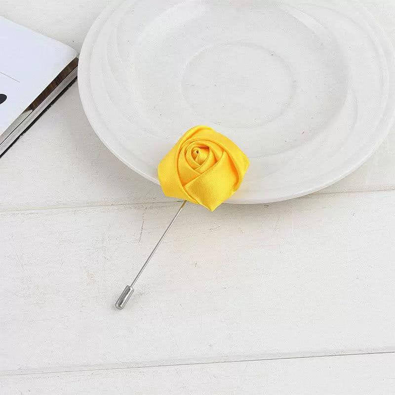 Men- Wedding Groom and Groom's men Boutonniere Pins (Silk Flowers Roses)/ Suit Accessories
