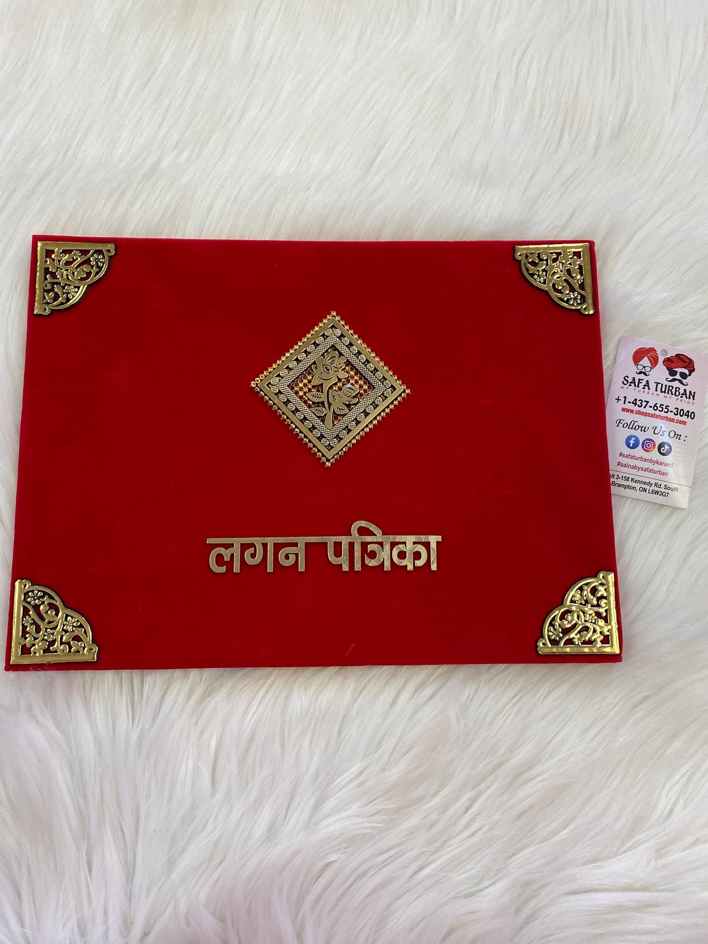 Wedding Invitation- Designer Lagan Patrika/Peeli Chitthi/Shahi Chitthi for Marriage Invitation and Sagan in Hindi (Set of 1)
