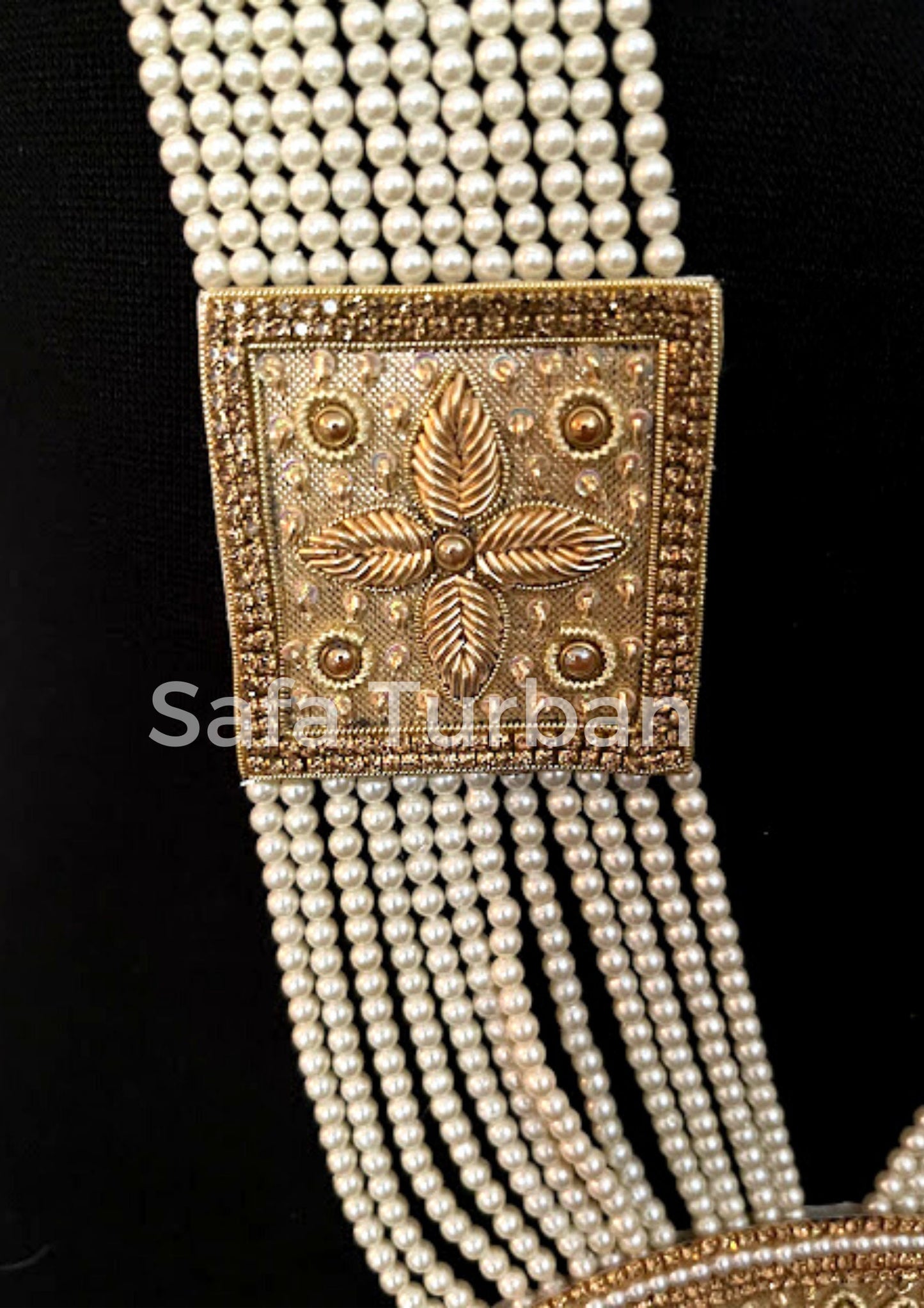 Wedding Accessories- Groom Long Wedding Necklace, Traditional Dulha Long Paan Haar