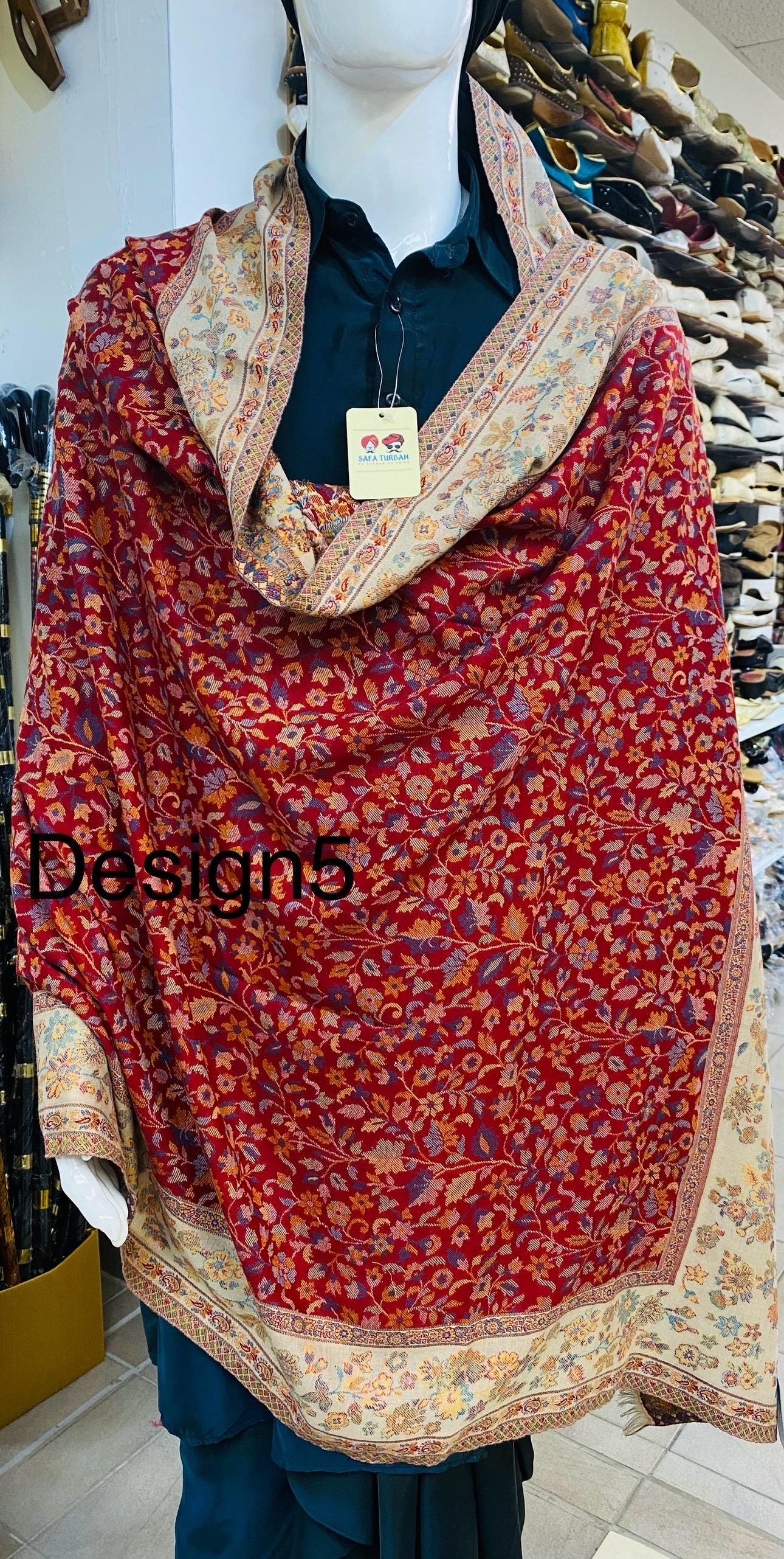 Unisex Pashmina Shawl/ Pashmina Stole Dupatta, Multicolour woolen Shawl