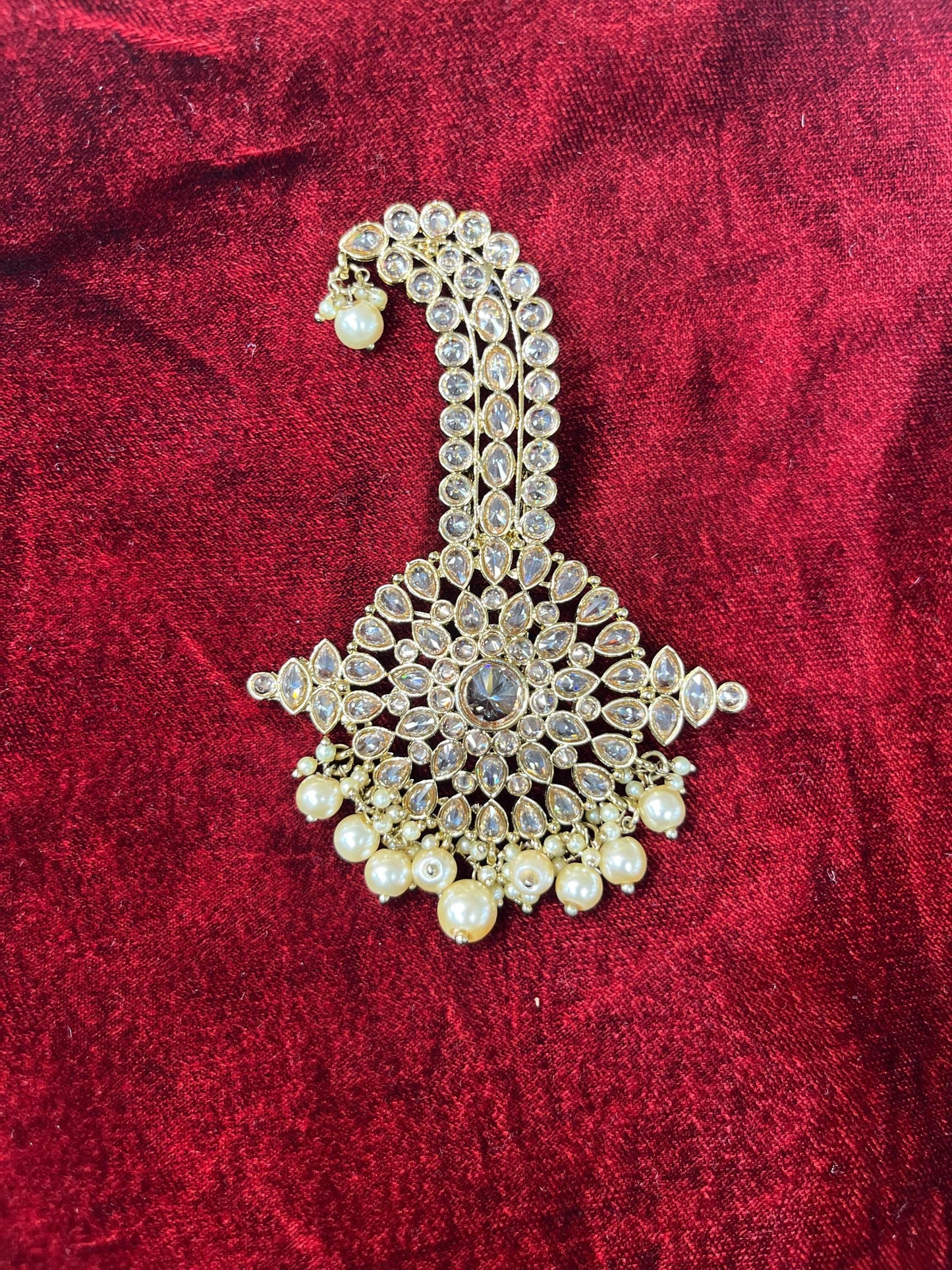 Indian Groom Wedding Accessories- Kundan  stone Kalangi/Kalgi for Men's Safa/Groom Pagdi