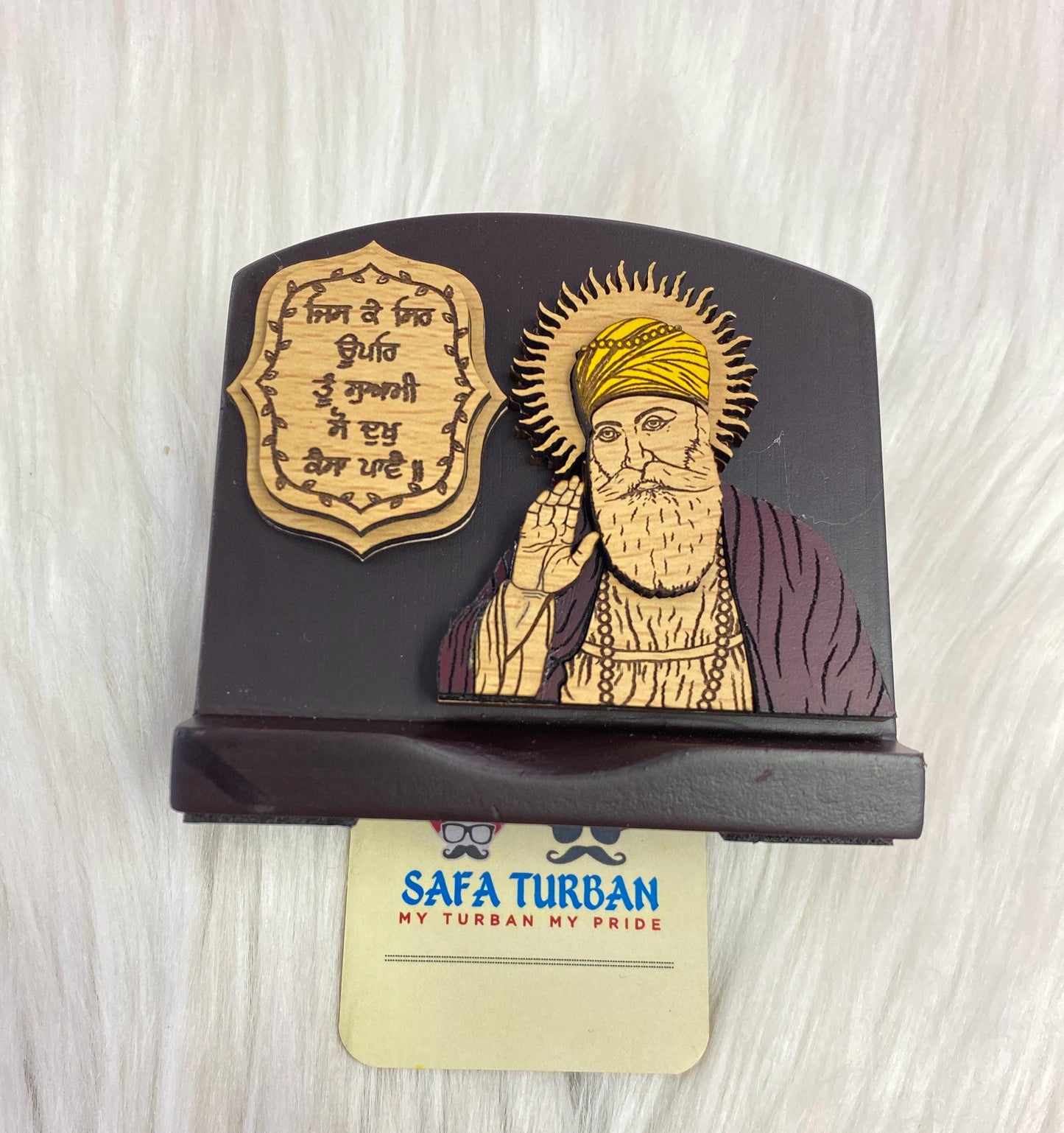 Wood Car/Truck/Office Dashboard/TableTop Display Accessories/Religious/Sikh item