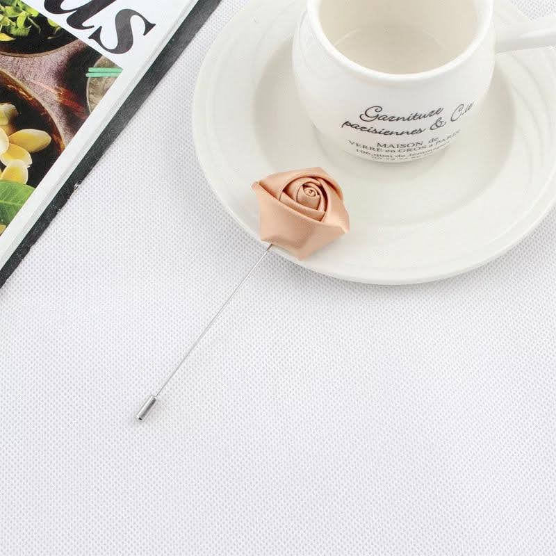 Men- Wedding Groom and Groom's men Boutonniere Pins (Silk Flowers Roses)/ Suit Accessories