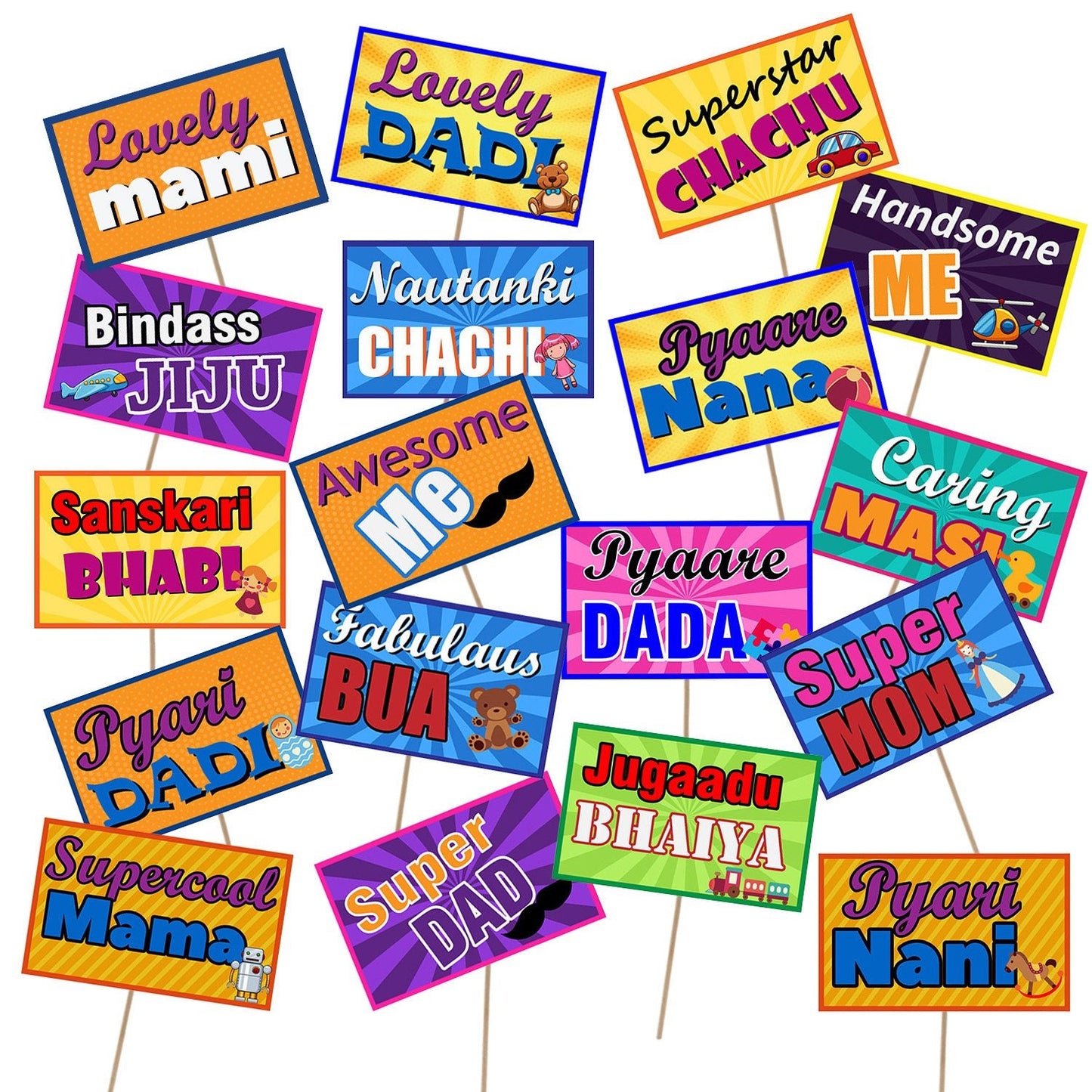 Wedding/Party Props for Photo Booth/ Mehandi Props/ Sangeet Props