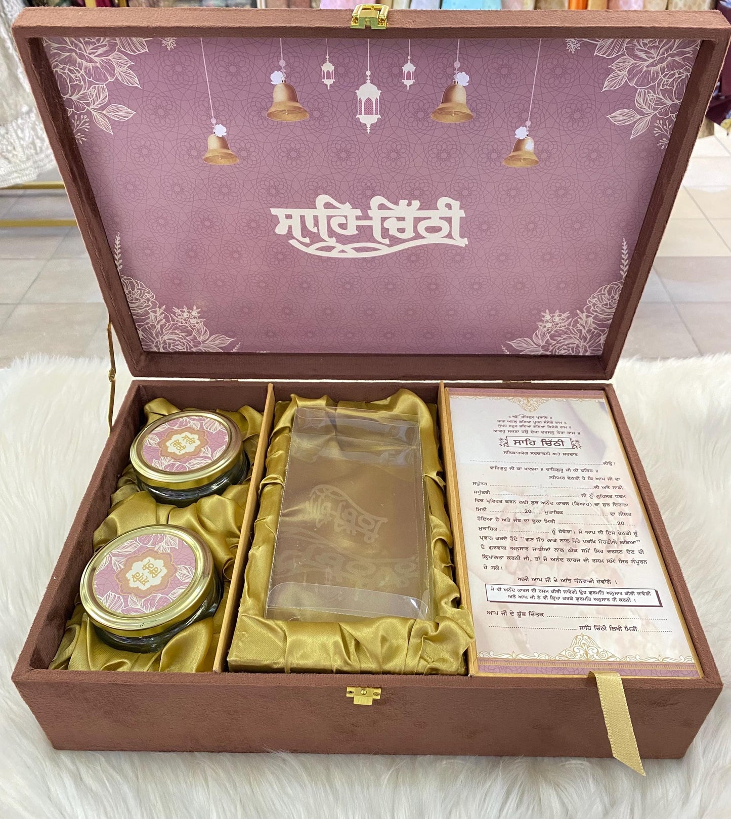 Wedding Invitation- Designer Musical Lagan Patrika/Peeli Chitthi/Shahi Chitthi for Marriage Invitation and Sagan in Punjabi (Set of 1)