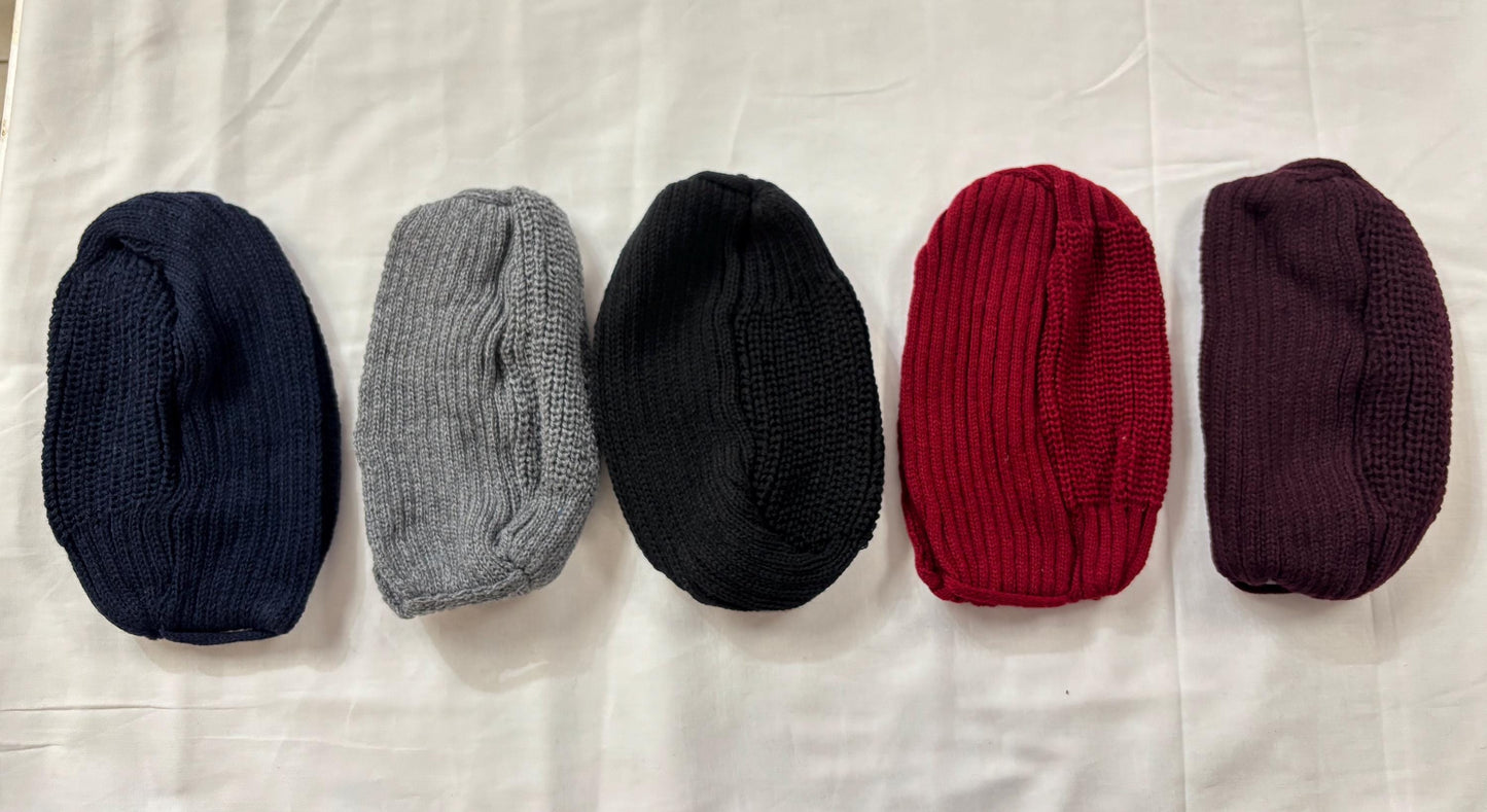 Wool Knit Pleated Cap- Head Wrap/Cover- Pagri Style cap- Turban style cap for kids