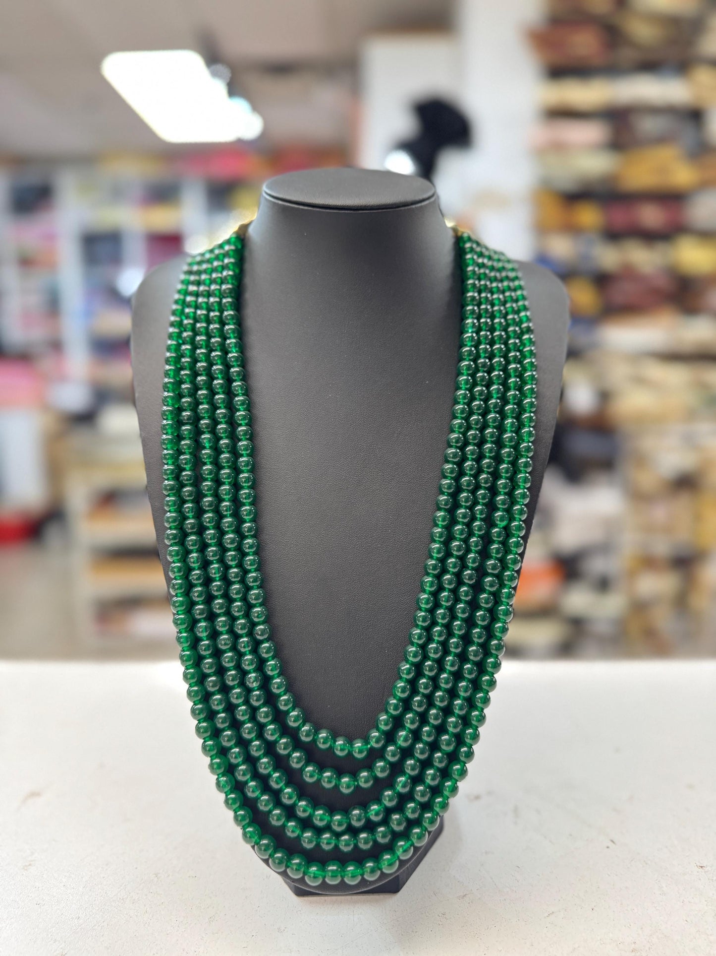 Indian Wedding- Green Pearl Necklace for Men/Groom for Wedding