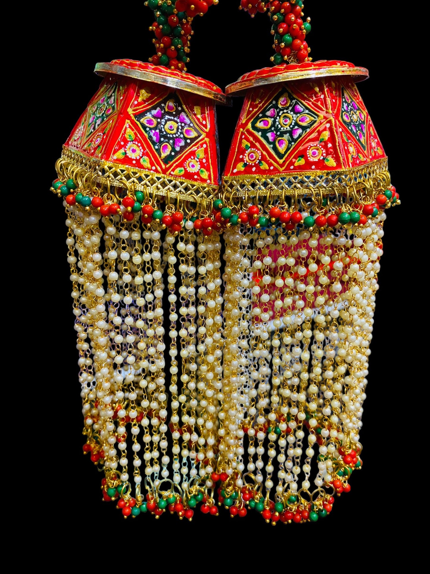 Beautiful Bridal Kaleera Traditional Big Size Kaliras for Bride & Women Hand Hanging Kalera(sold as pair)
