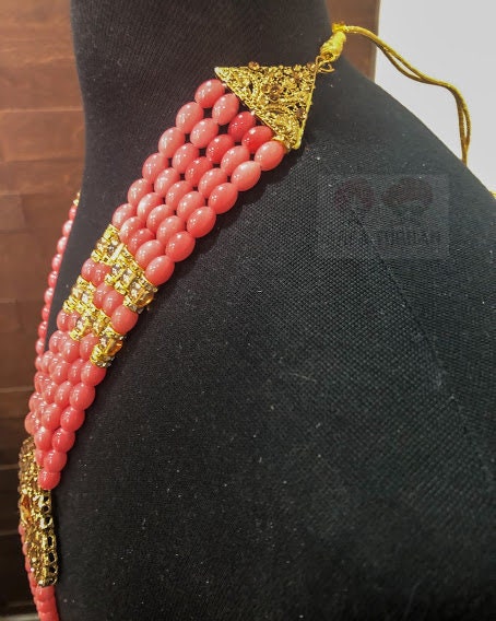 Indian Wedding- Pearl Stone & Studded Necklace for Men/Groom for Wedding