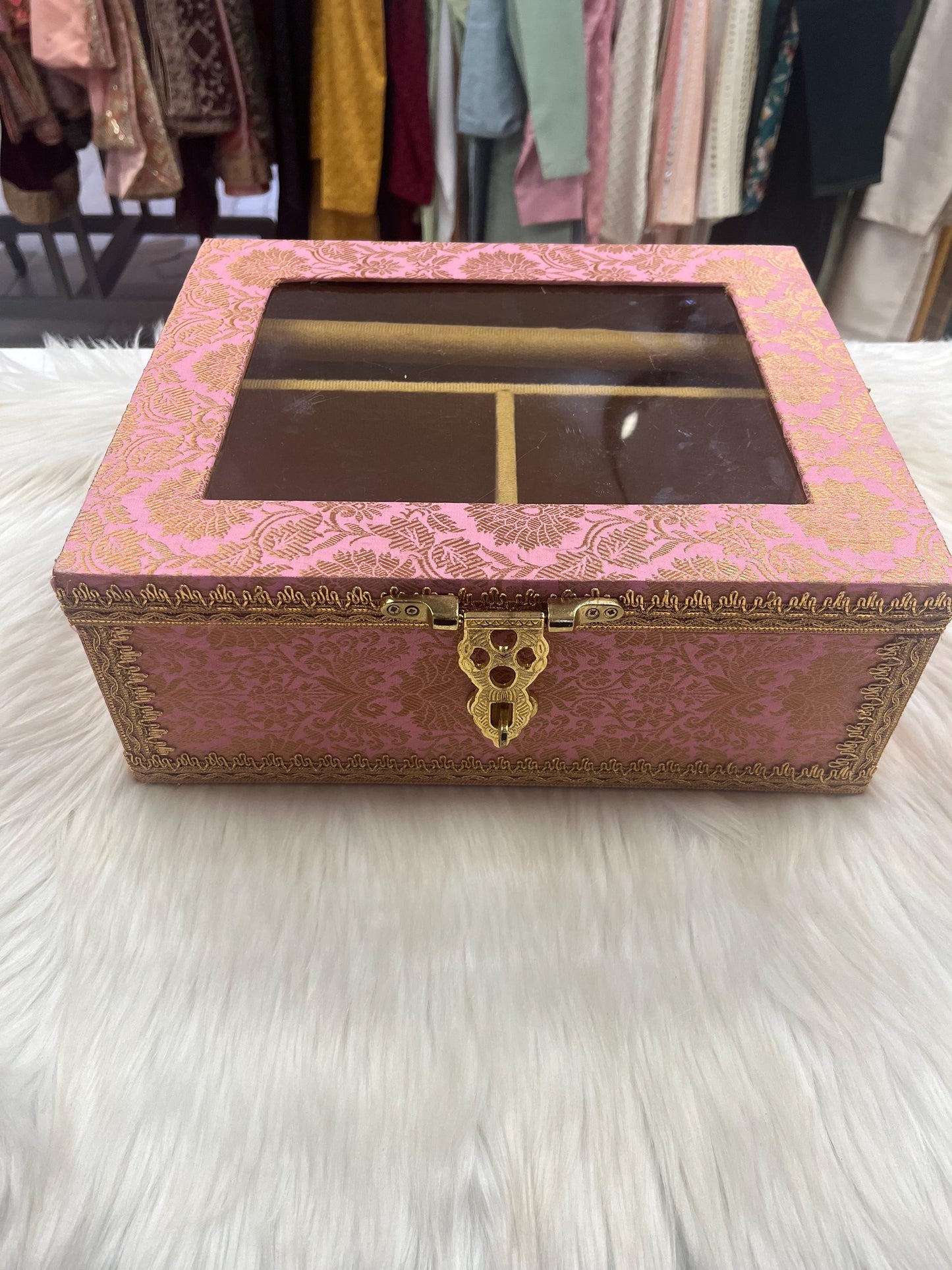 Churra /Kalira Box- Brocade handcrafted Box- Trousseau Box- Churra Kalire Box- Bridal Chura- Bridal Chuda Bangles- Bangle Storage Box