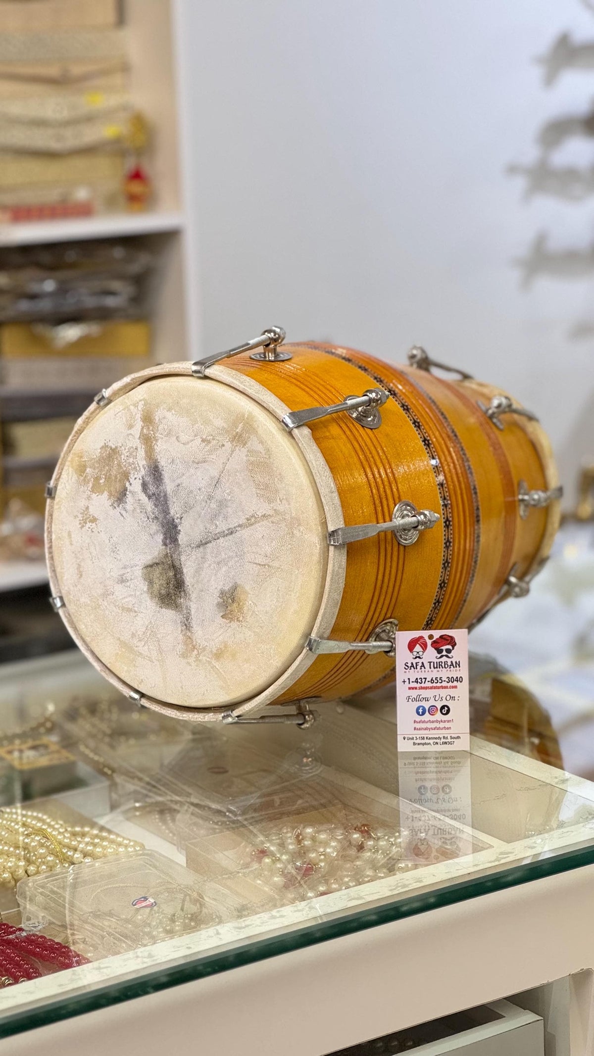 Wooden Dholki/Wedding Celebration Instrument
