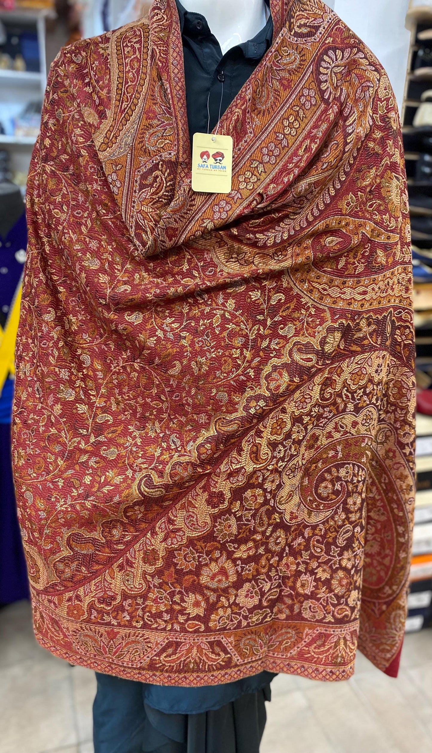 Unisex Pashmina Shawl/ Pashmina Stole Dupatta, Multicolour woolen Shawl
