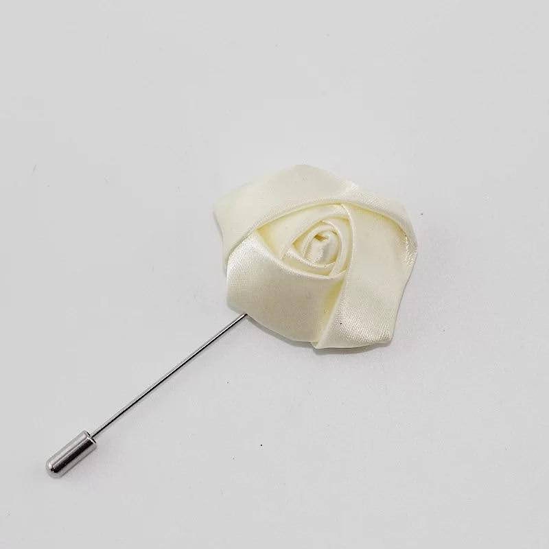 Men- Wedding Groom and Groom's men Boutonniere Pins (Silk Flowers Roses)/ Suit Accessories