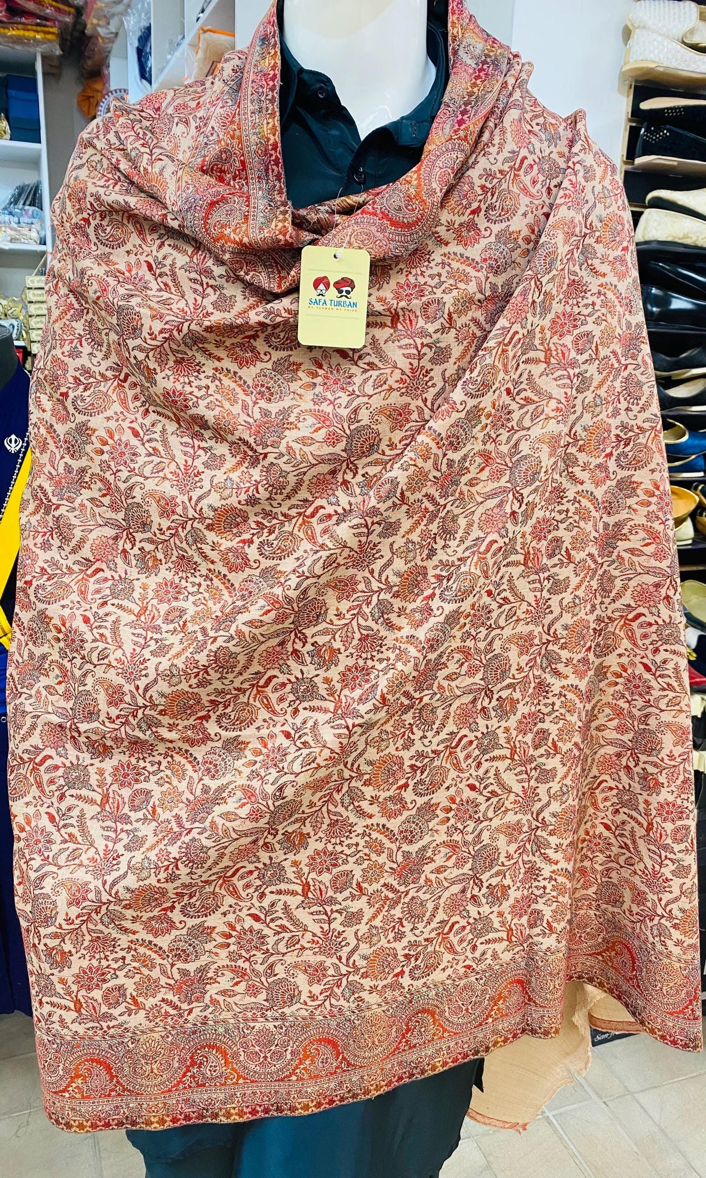 Unisex Pashmina Shawl/ Pashmina Stole Dupatta, Multicolour woolen Shawl