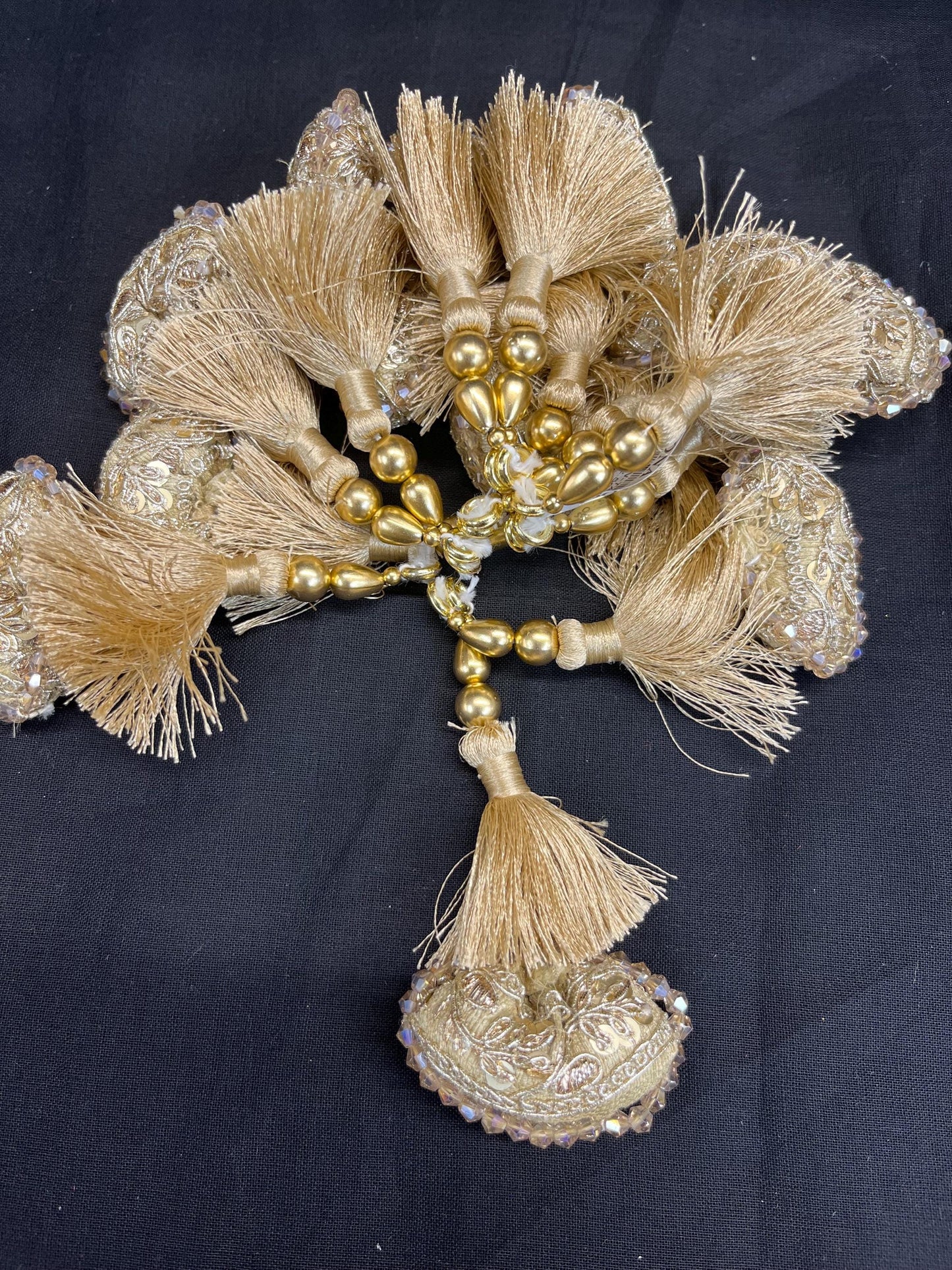 Fashion Handmade Latkan, Stylish Heavy Long for Lehenga, Chunni Border, Hanging Latkan for Lehenga, Handmade Pillow Shaped latkan