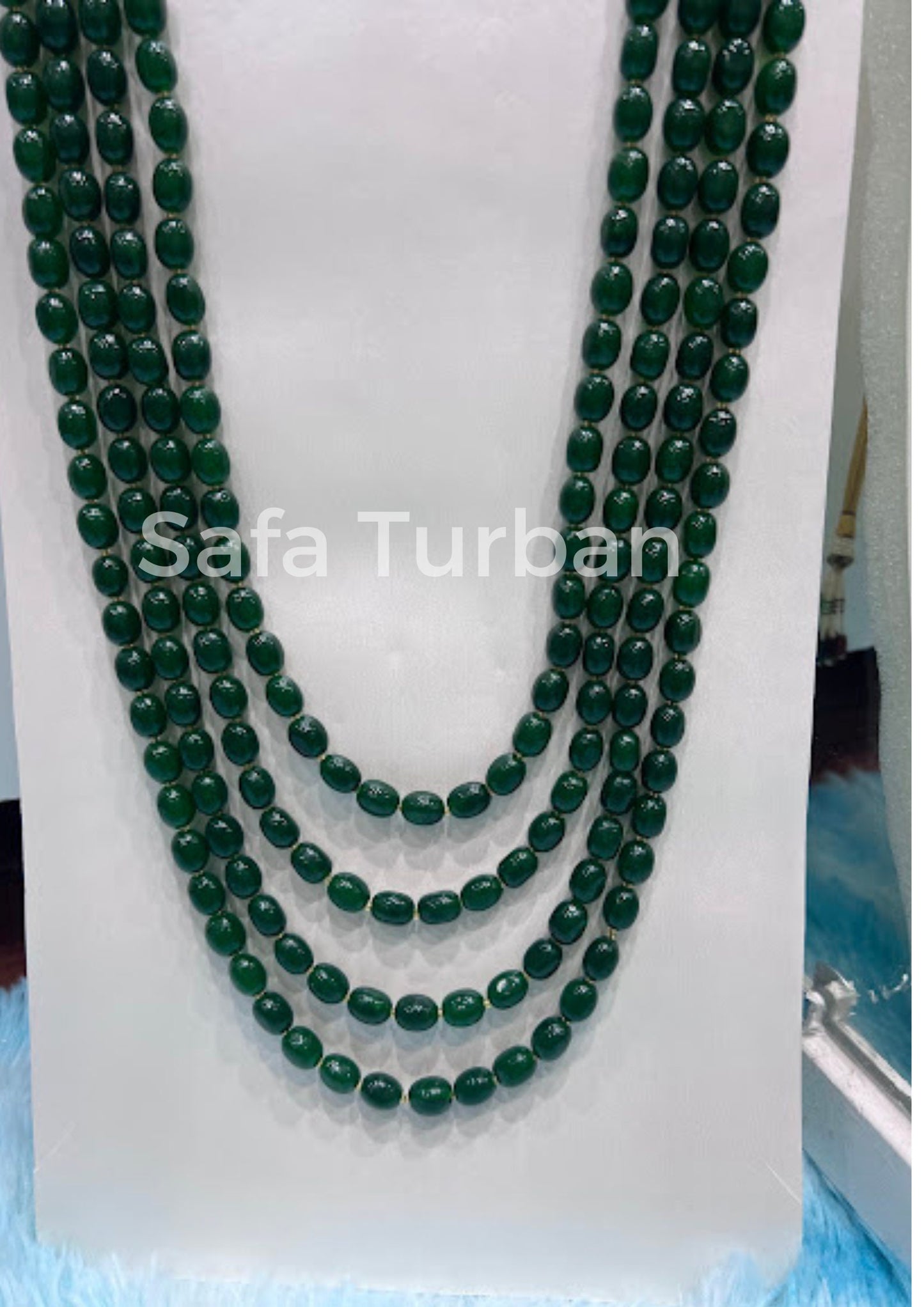 Indian Wedding- Green Pearl Necklace for Men/Groom for Wedding