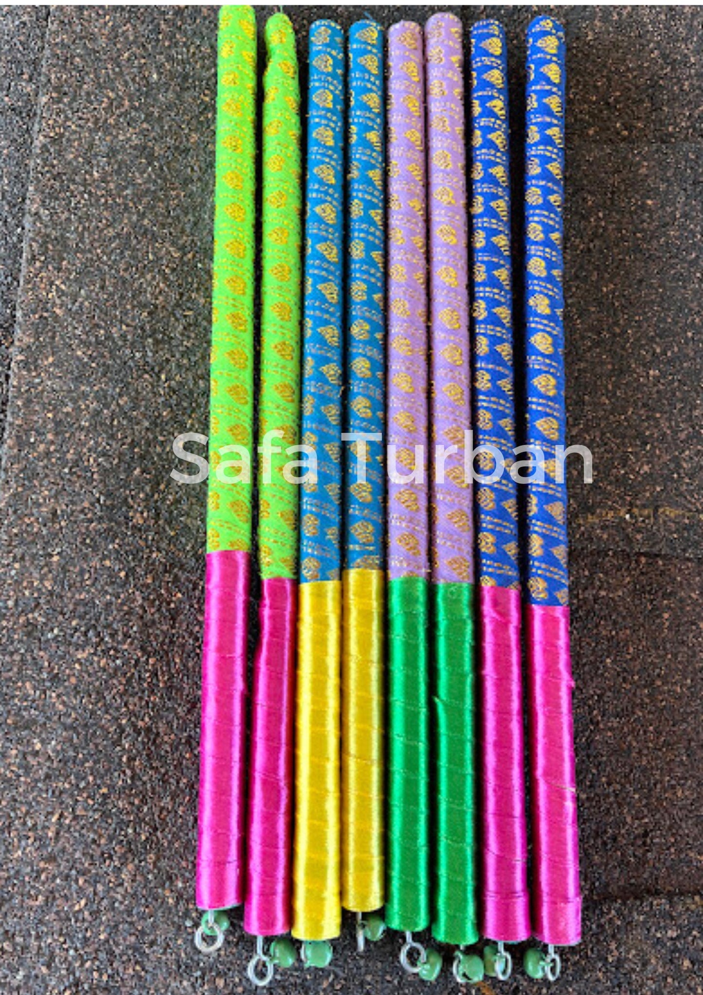 Multicolor Wooden Multicolor Dandiya Garba Sticks II Multidesign Dance Garba Sticks || dandiya