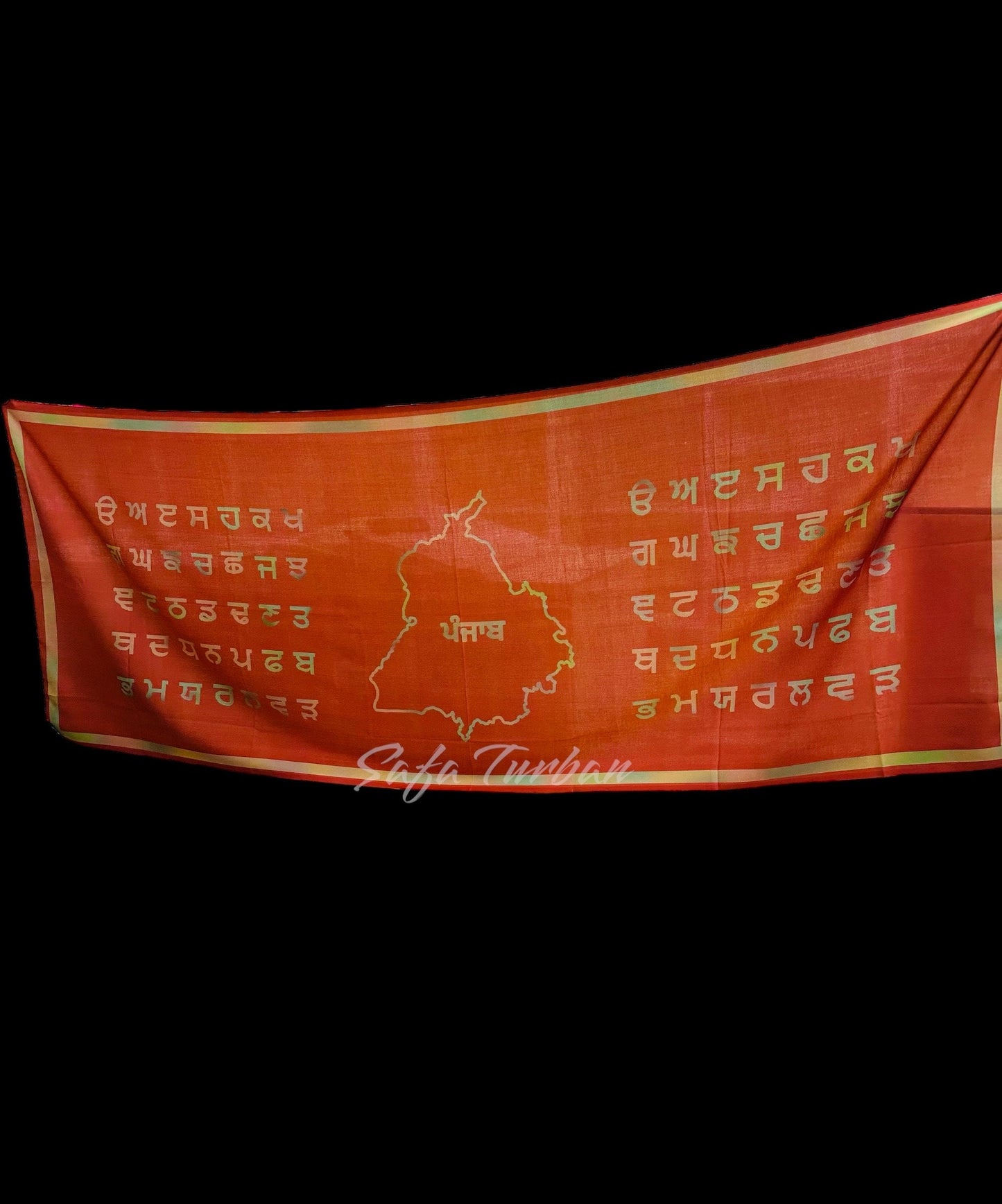 Urra Airra Gurmukhi/Punjab Map/Punjabi alphabet/Men-women punjabi stole/lohi/shawl.