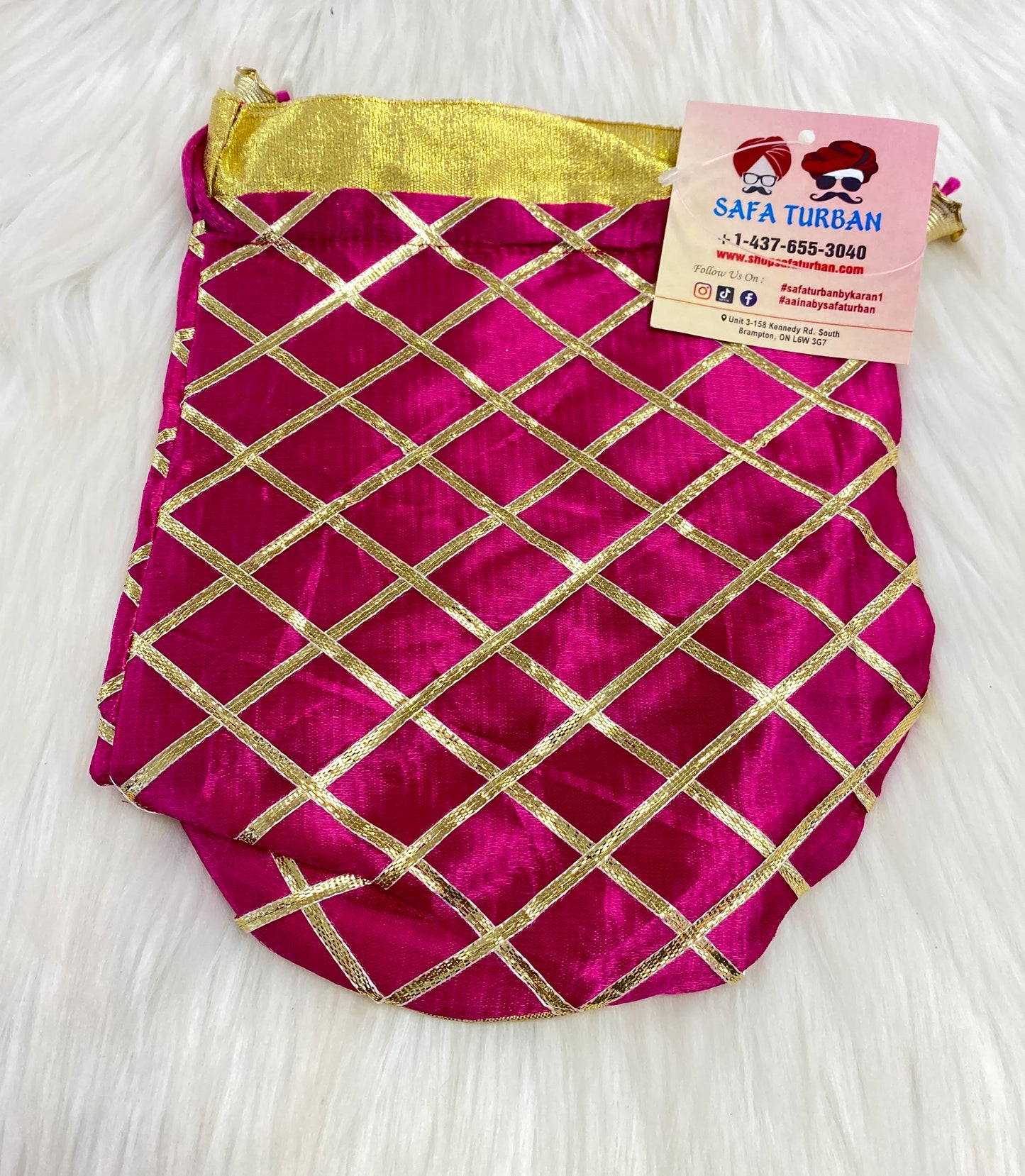 Indian Wedding- Large Size Desi Mithai/ Bhaji/Ladoo Bag- Potli Bag for Return Gifts Wedding II Sweets Bag Gift II