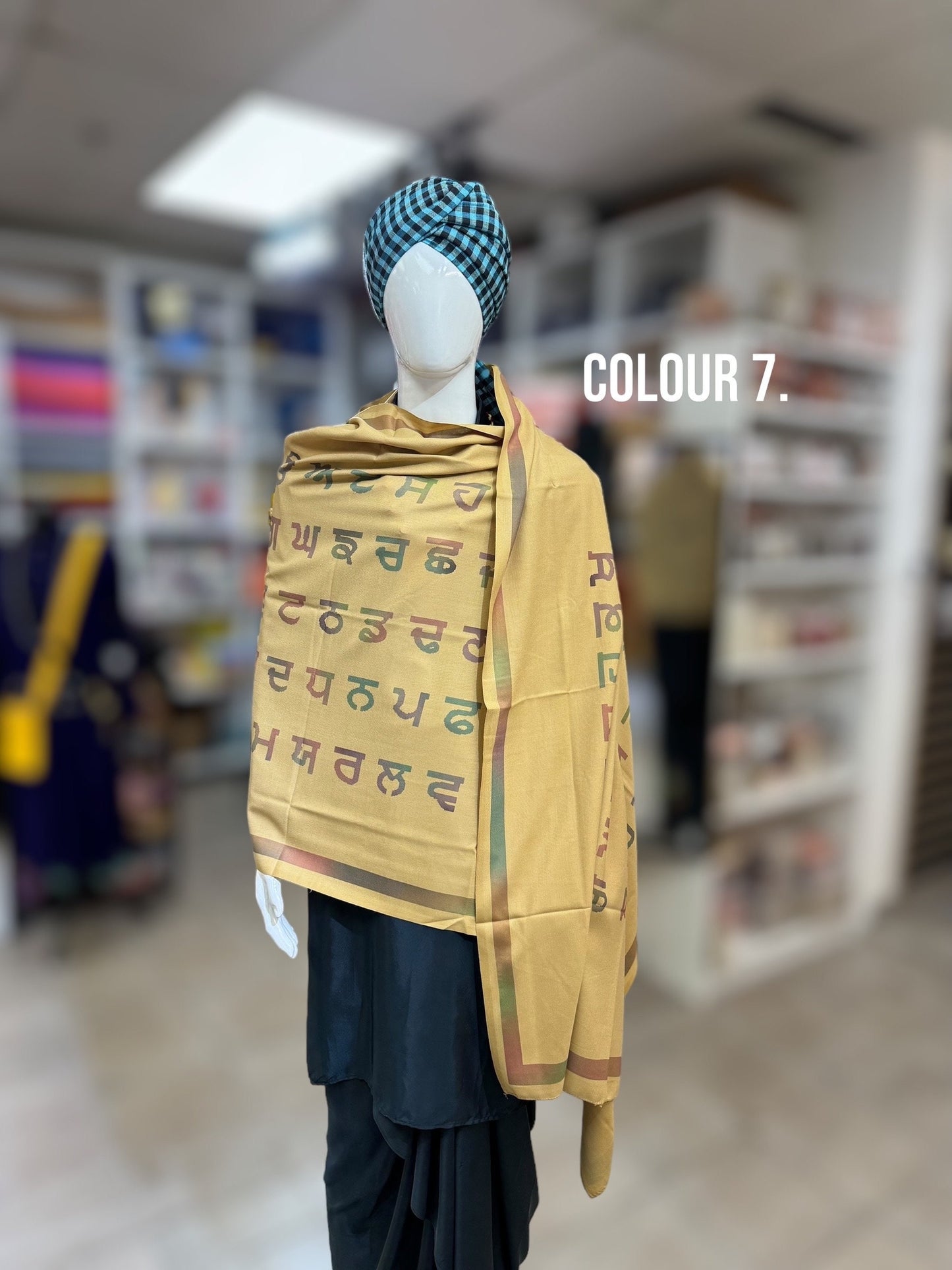 Urra Airra Gurmukhi/Punjab Map/Punjabi alphabet/Men-women punjabi stole/lohi/shawl.