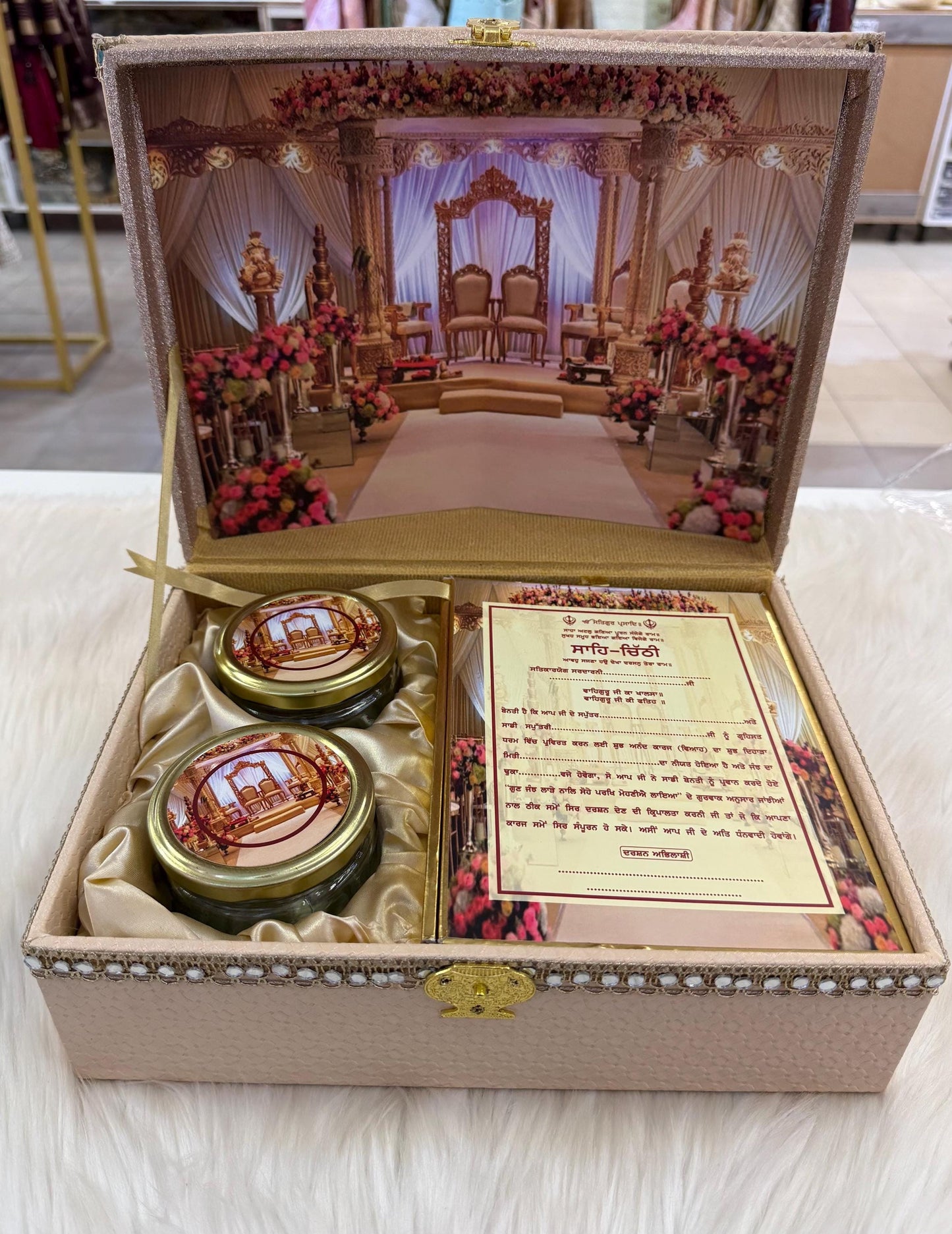 Wedding Invitation- Designer Musical Lagan Patrika/Peeli Chitthi/Shahi Chitthi for Marriage Invitation and Sagan in Punjabi (Set of 1)