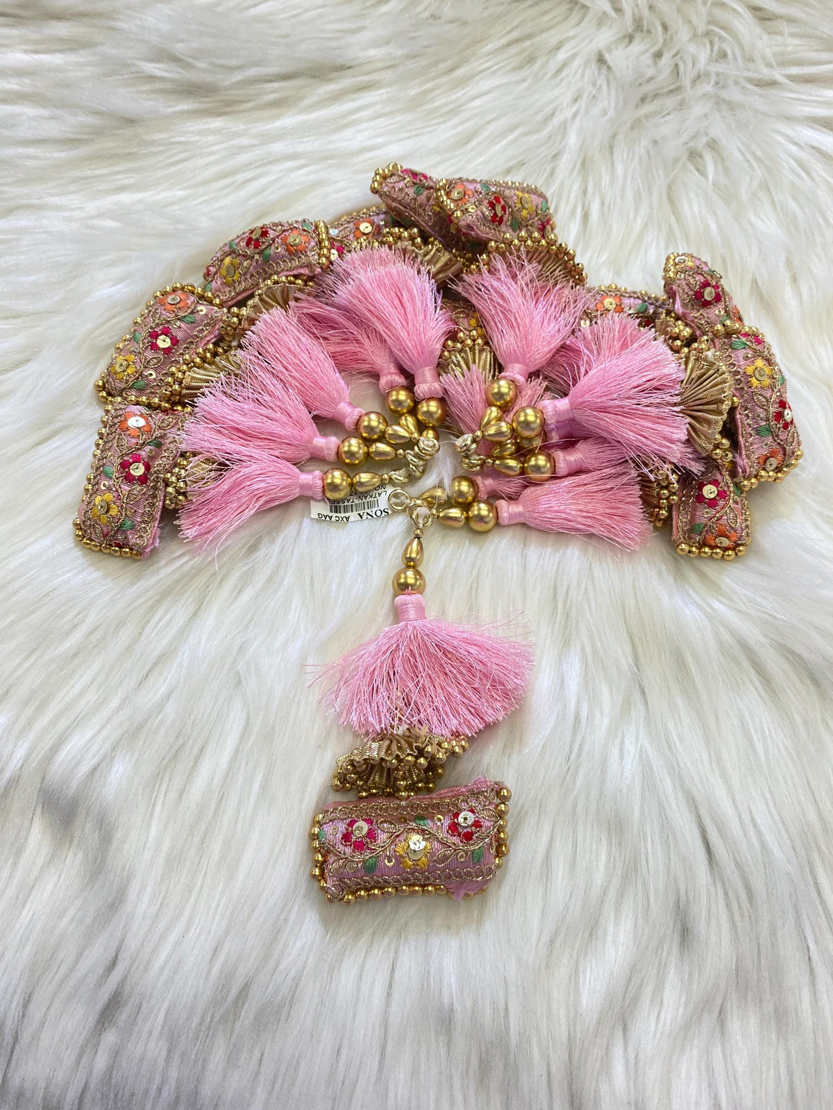 Fashion Handmade Latkan, Stylish Heavy Long for Lehenga, Chunni Border, Hanging Latkan for Lehenga, Handmade Pillow Shaped latkan