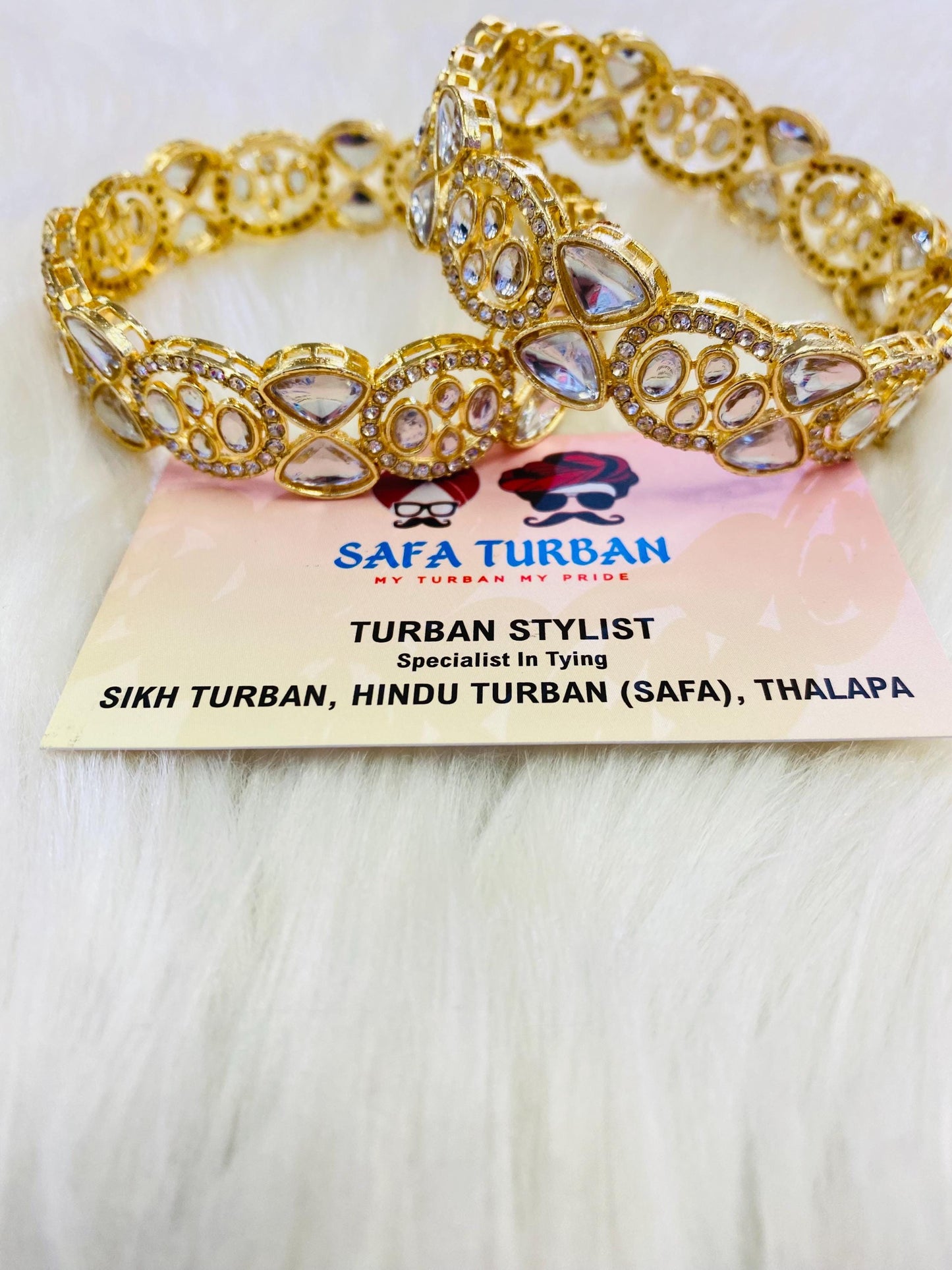 Bangles- AD Gold- Metal Bangles/Wedding bangles/Kada bangles /Stone bangles (Set of 2 BANGLES)