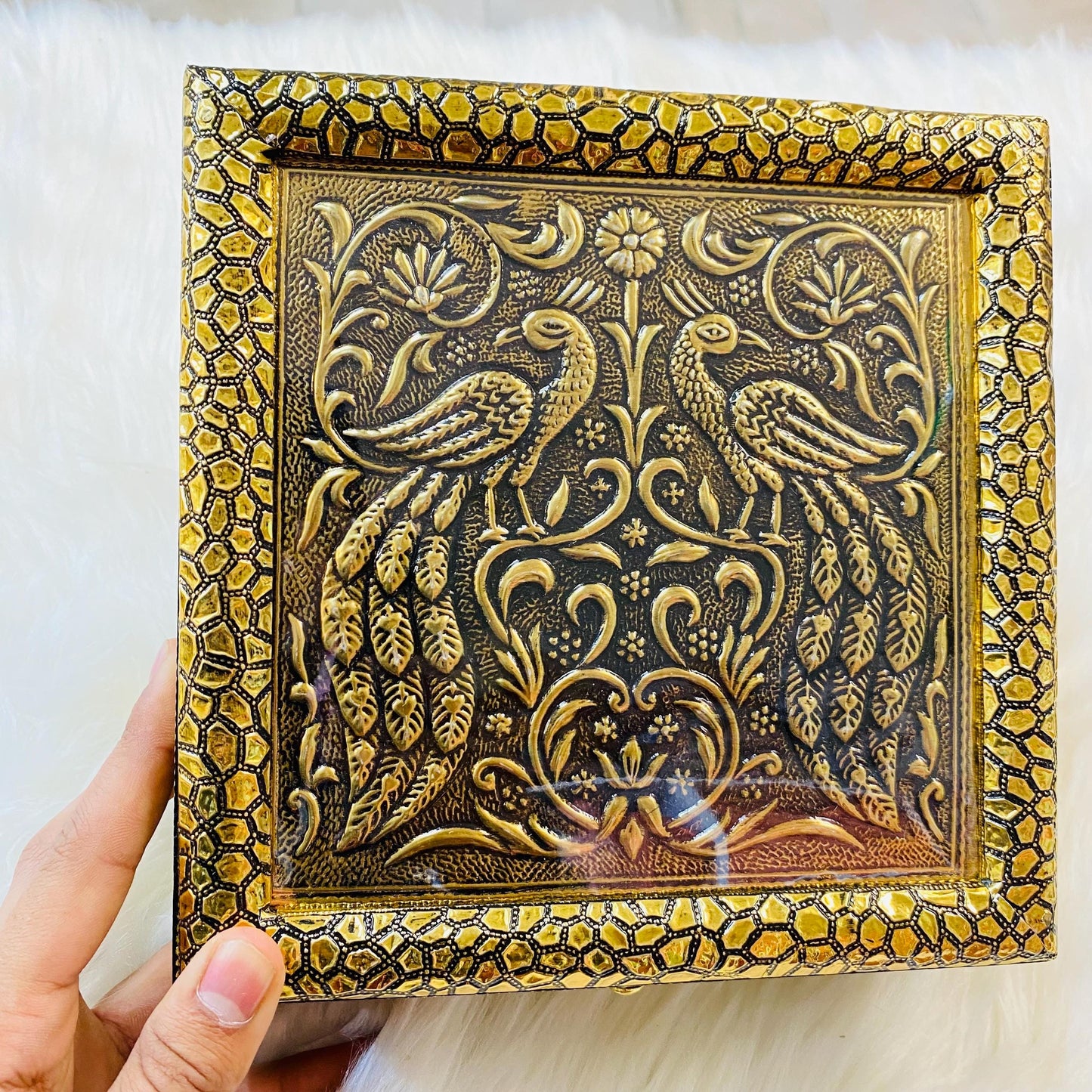 Decorative  Heavy Wooden  Handicraft Empty Dry Fruit Gift Jar Box/Gifting Box/Wedding Box/Jar Box