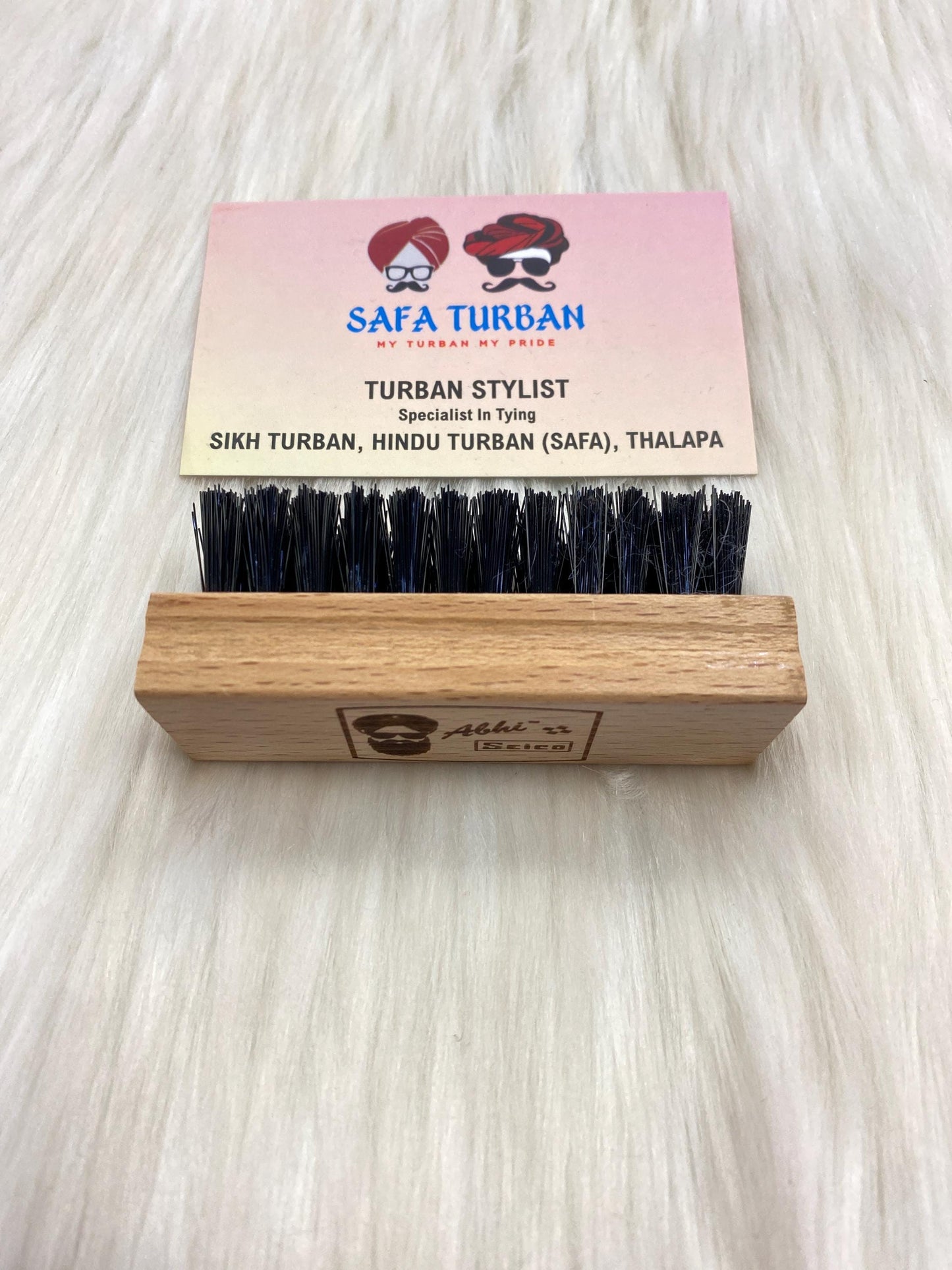 Wood Brush-Wood Colour (Brown) II For Beard| Non-static | Eco-Friendly