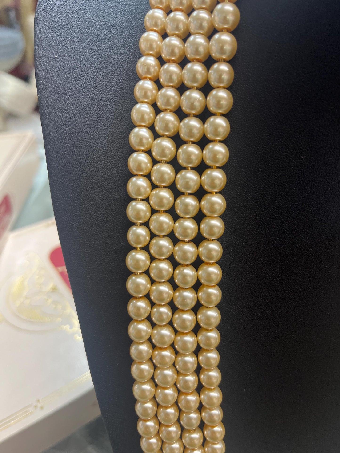 Indian Wedding- Green Pearl Necklace for Men/Groom for Wedding