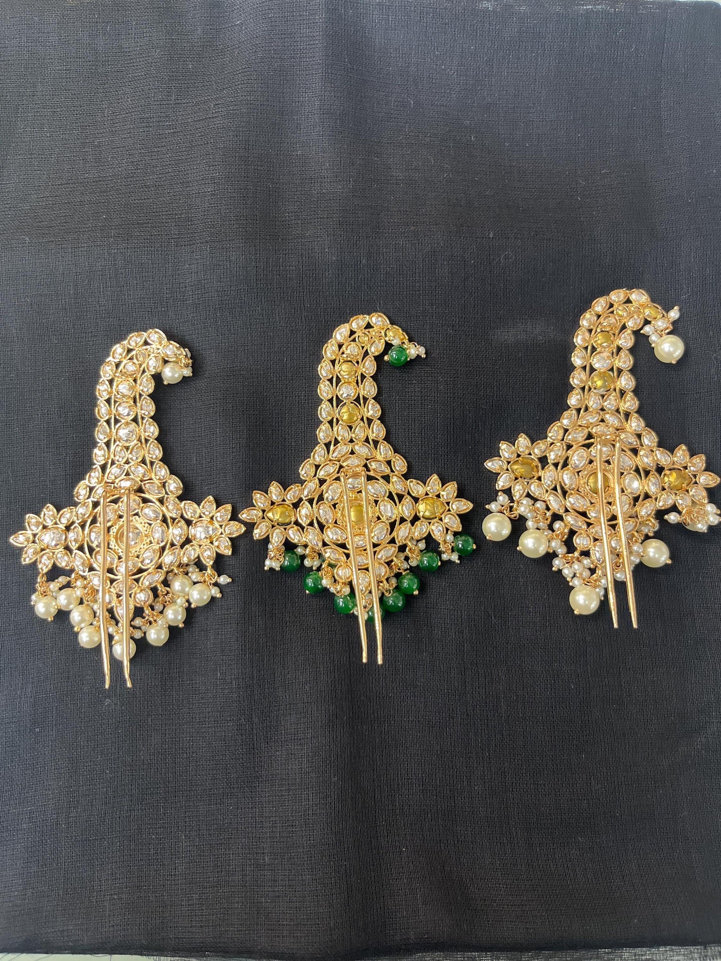 Indian Groom Wedding Accessories- Kundan Stone Kalangi/Kalgi for Men's Safa/Groom Pagdi
