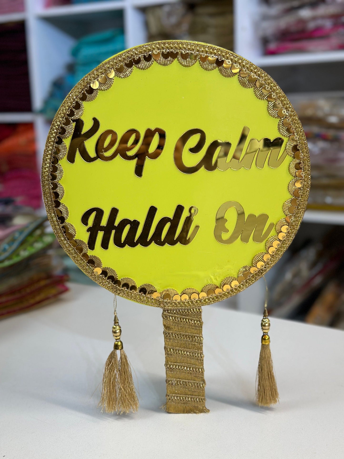 Wedding Sign, “Keep calm Haldi on”/wedding props/wedding decorations