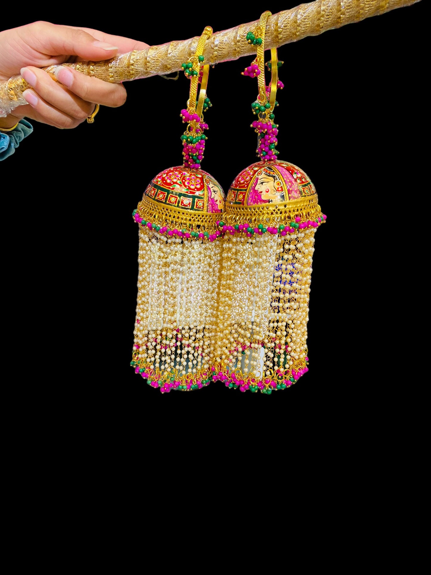 Beautiful Bridal Kaleera Traditional Big Size Kaliras for Bride & Women Hand Hanging Kalera(sold as pair)
