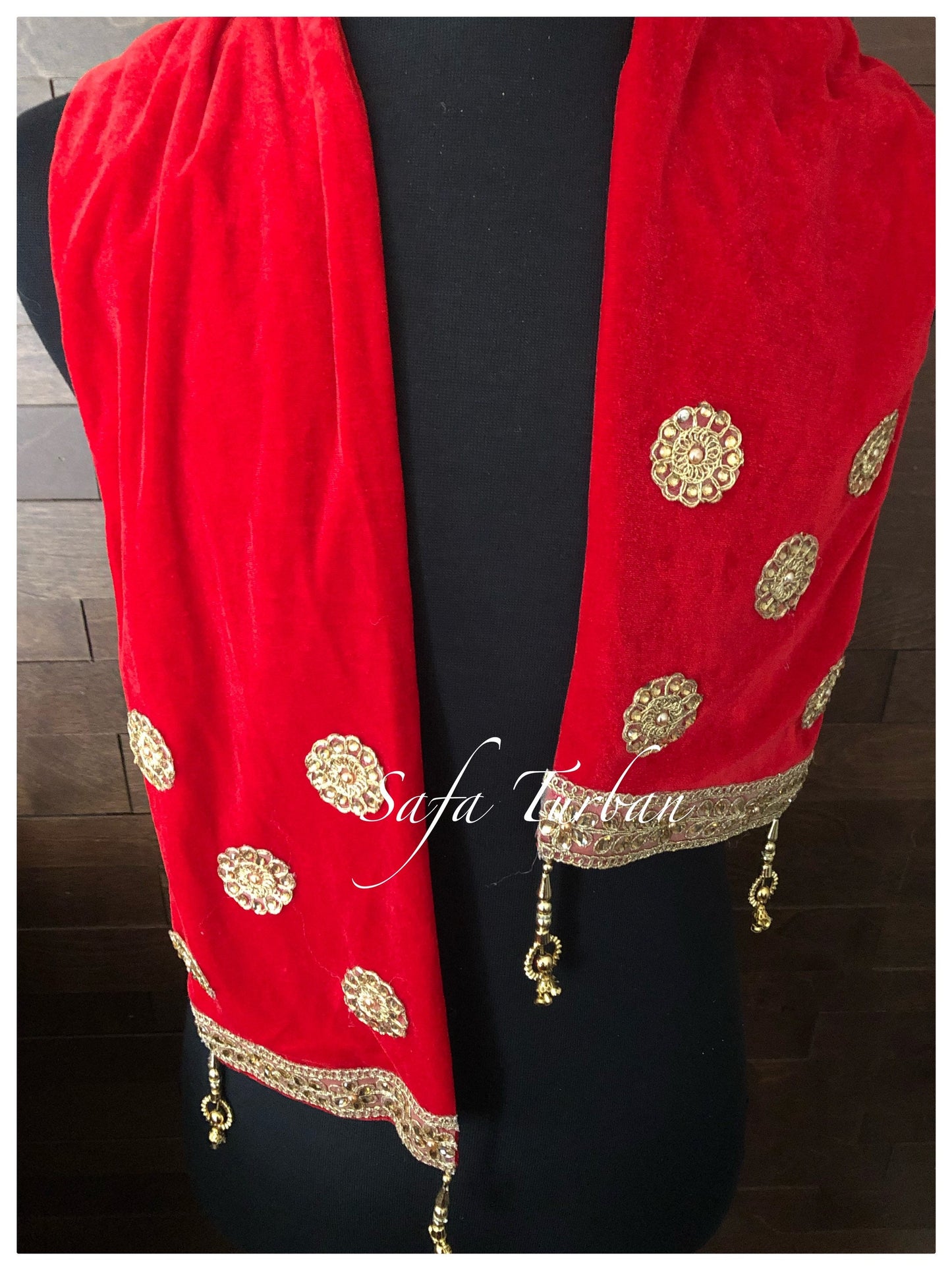 Men’s Velvet Ethnic Sherwani Dupatta ( Maroon)