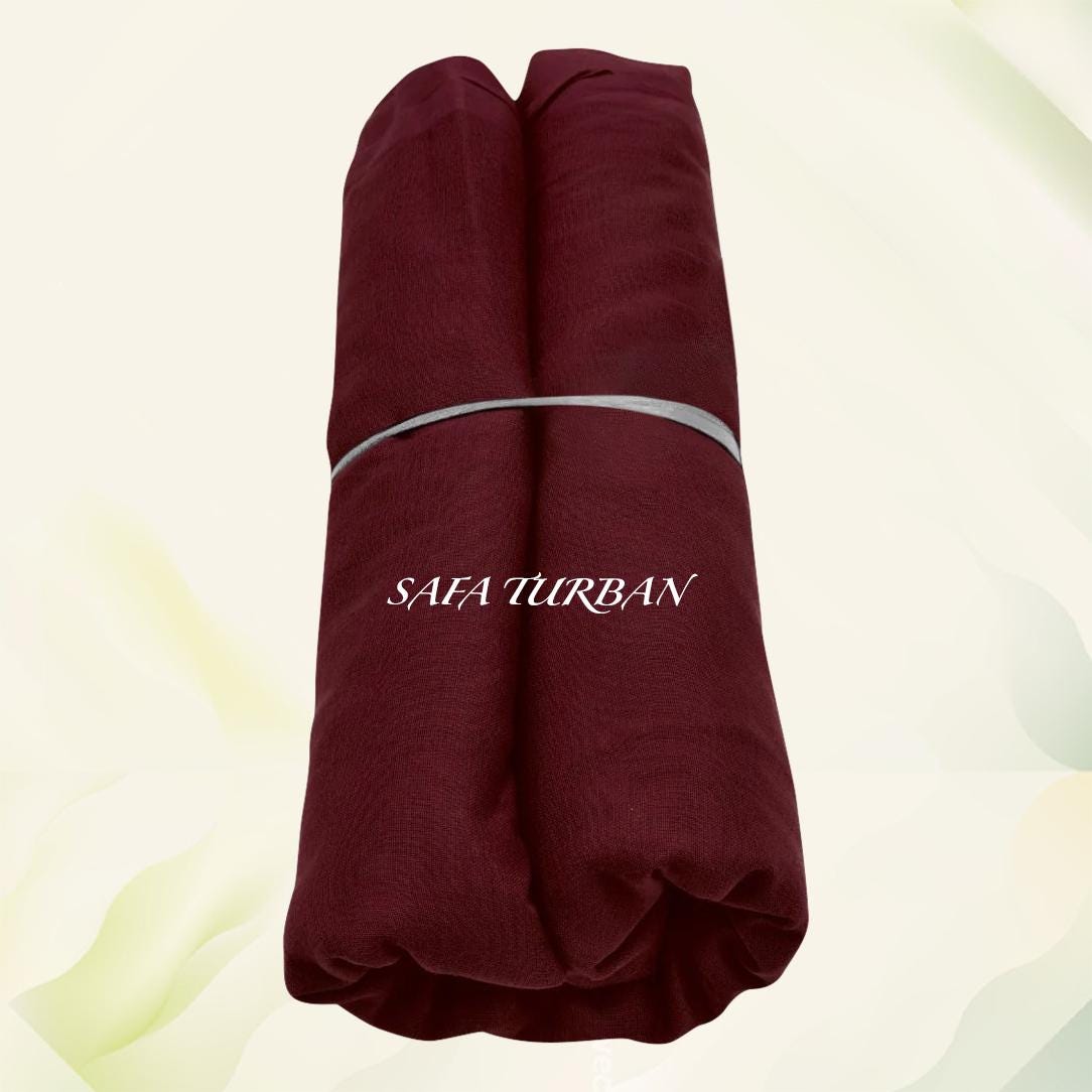 Sikh Turban- Maroon (Full Voile), Turban Fabric with Middle Stitching
