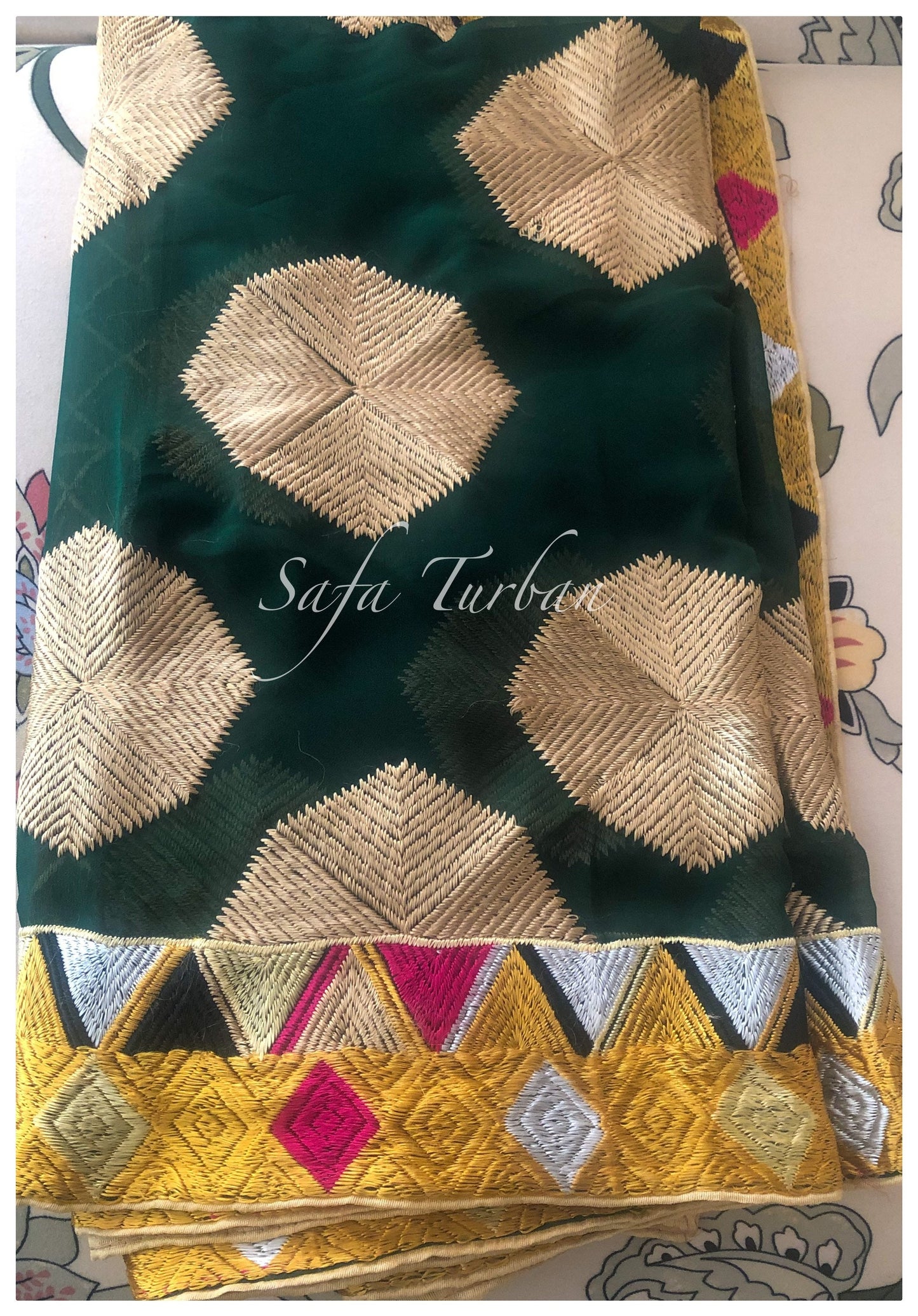 Phulkari Dupatta- Women's Phulkari Dupatta, Scarf, Multicolour Phulkari Chunni, Dupatta