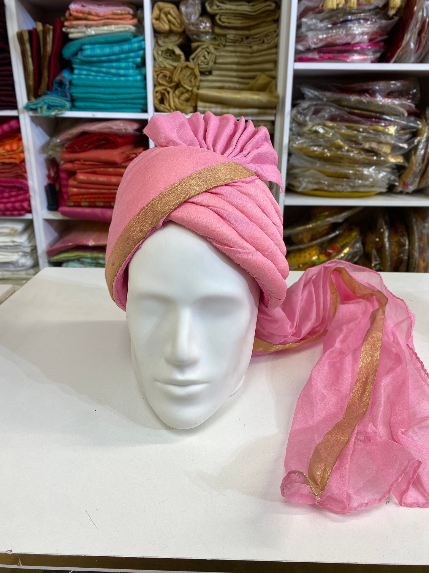 Indian Wedding- Hindu  Safa With Velcro for Baraati/Family Members, Safa Turban/Pagdi/Premade Turban Headwrap for dulha/baraati/Velcro safa
