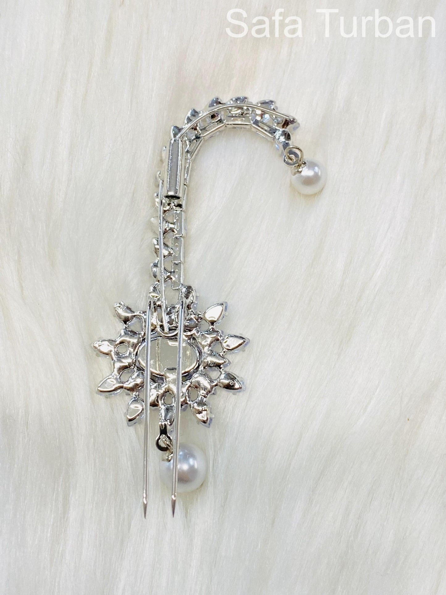 Indian Groom Wedding Accessories- Silver Colour- Kalangi/Kalgi for Men's Safa/Groom Pagdi