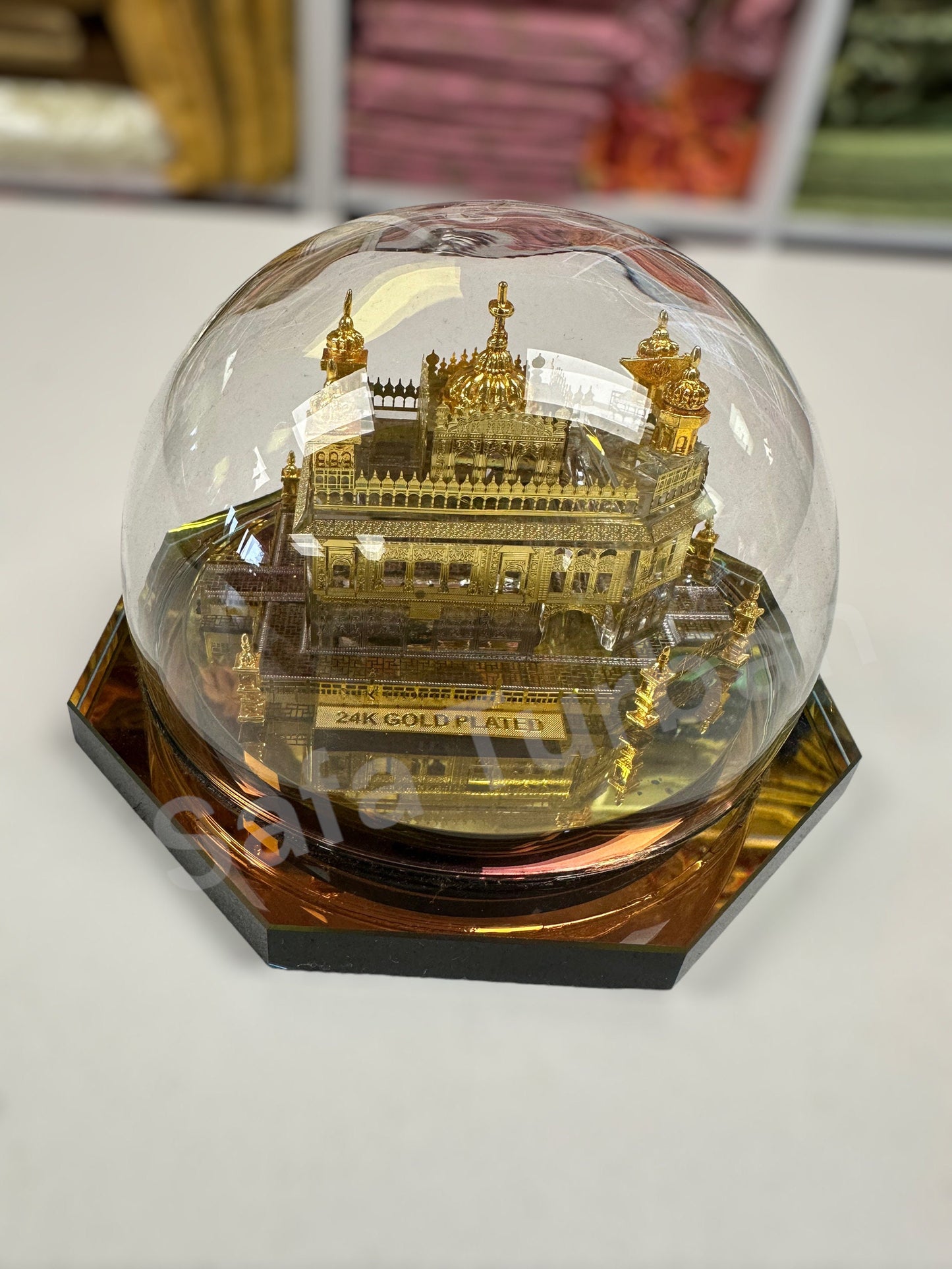 Car/Truck/Office Dashboard/TableTop Display Accessories- (Golden Temple) II Religious/Sikh item (24 carat gold plated)