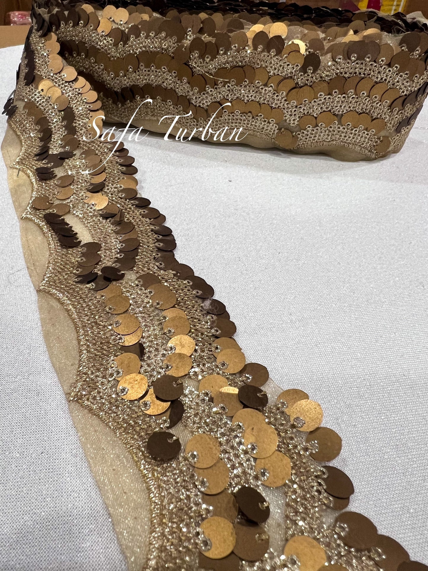 Gotta Patti 2" (inch) width Highlight Border Lace for Dresses, Sarees, Lehenga, Suits, Blouses, Dupatta, Chunri, and Craft