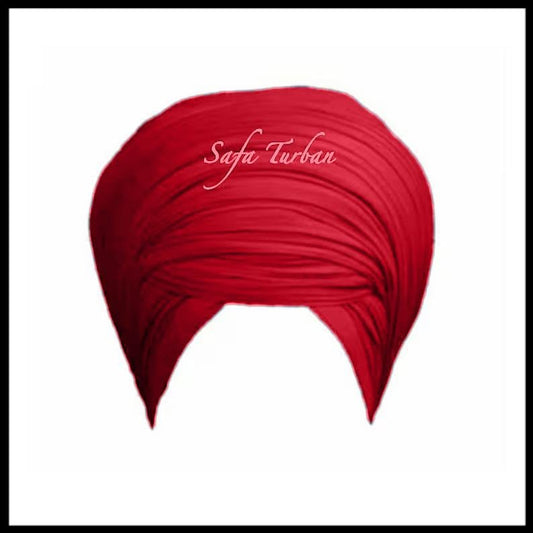 Sikh Turban/Dumalla Fabric F74 (MAL MAL)/ Turban Fabric/ Dumaala Fabric- Red Colour