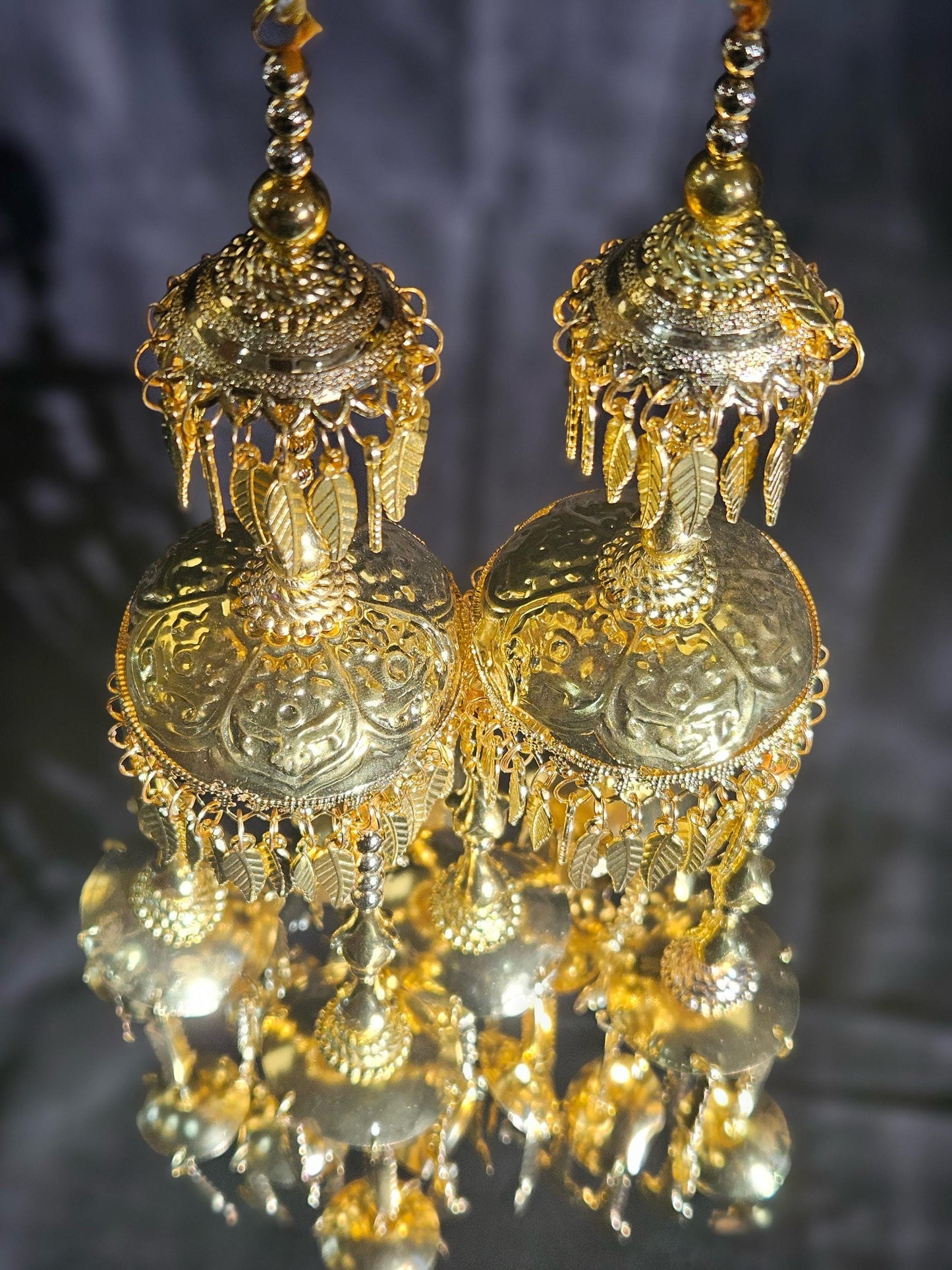 Beautiful Bridal Kaleera Traditional Embossed big size Kaliras for Bride & Women Hand Hanging Kalera(sold as pair)