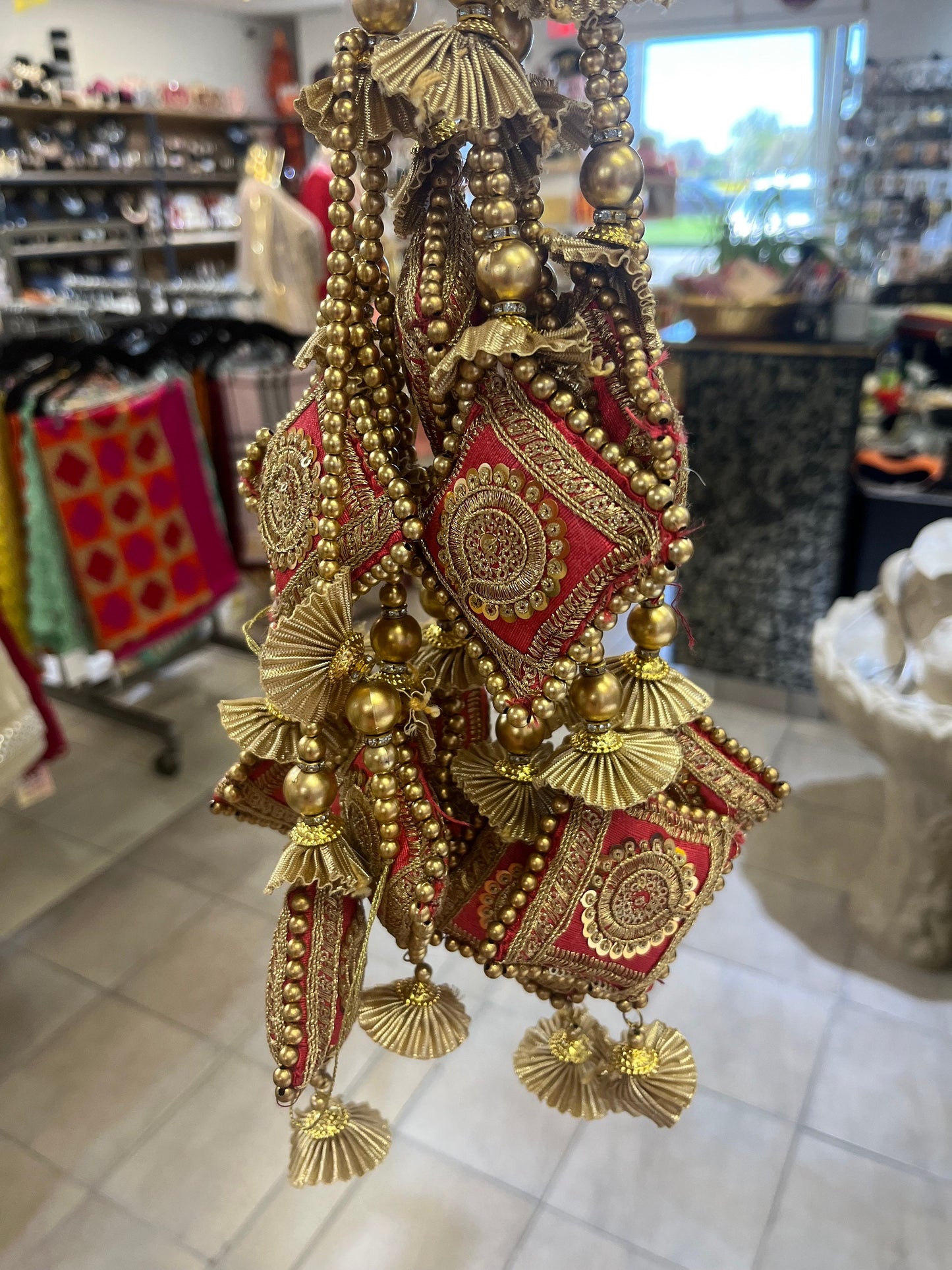 Handmade Latkan, Stylish Heavy Long for Lehenga, Chunni Border, Hanging Latkan for Lehenga, Handmade Pillow Shaped latkan