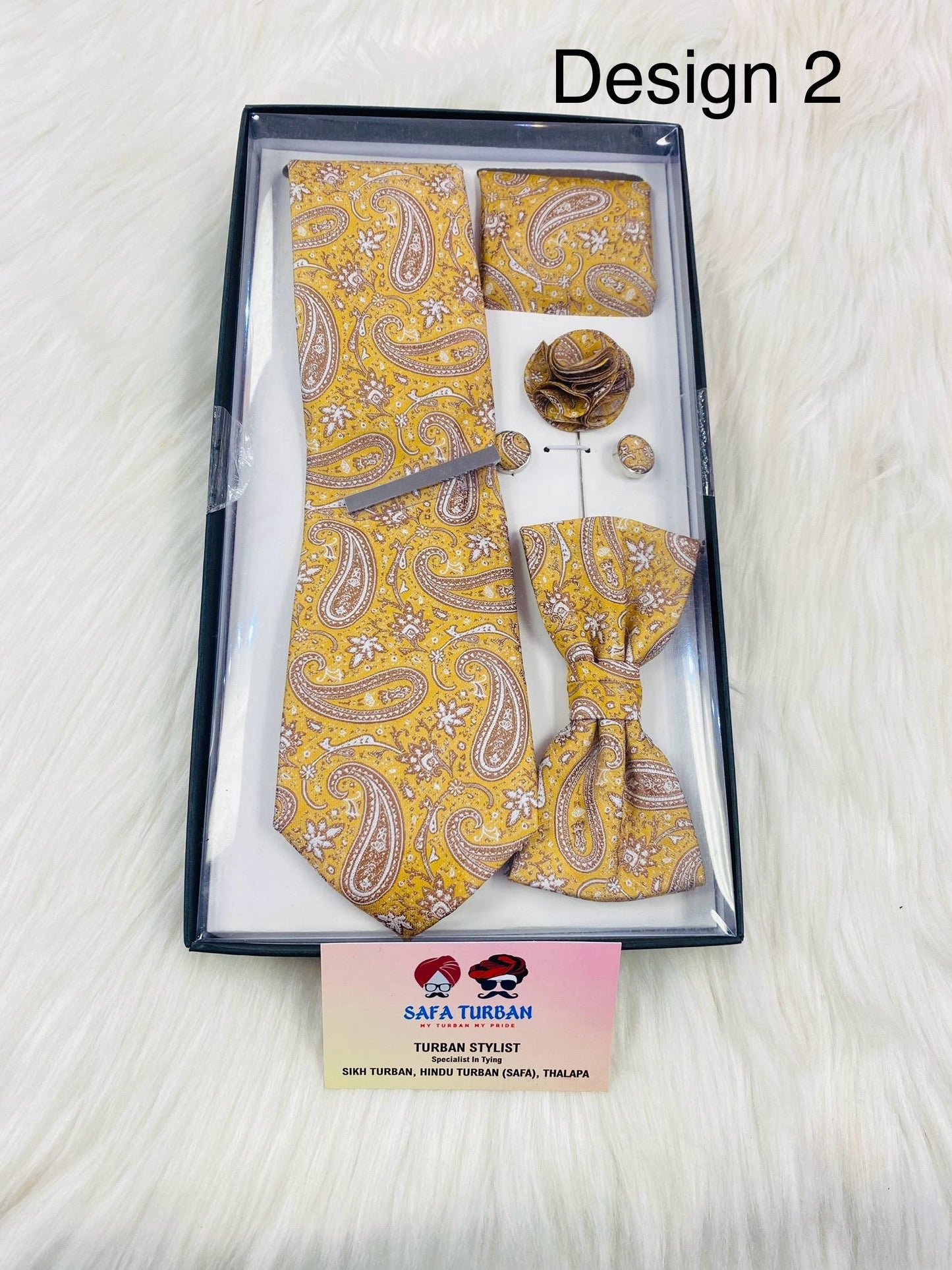 Silk Tie Set for Men - Tie Pocket Square Cufflinks Clip Set Tie lapel