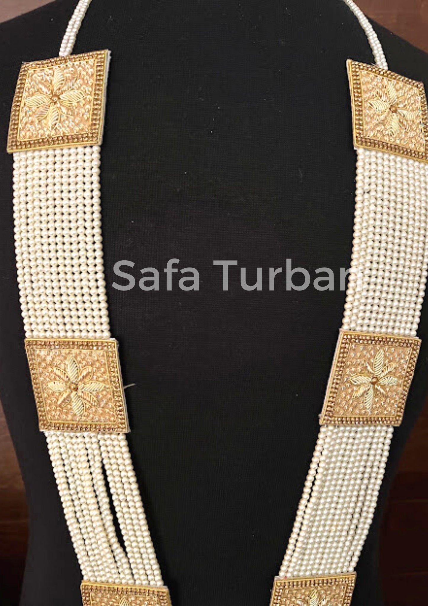 Wedding Accessories- Groom Long Wedding Necklace, Traditional Dulha Long Paan Haar